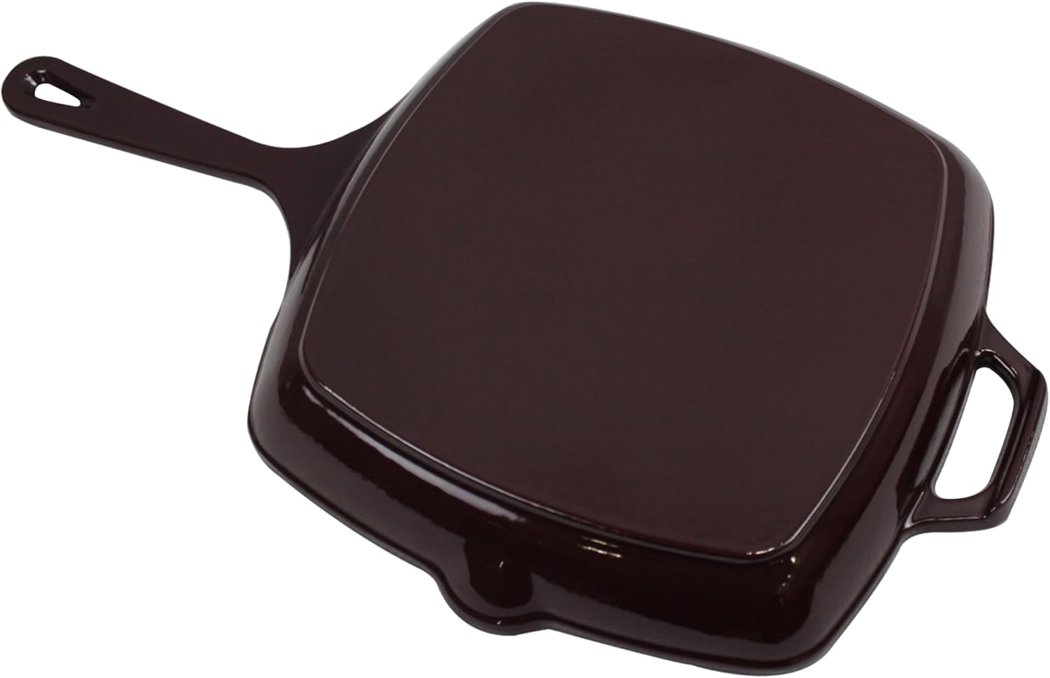 Cast Iron Enameled Cookware (Skillet Square 10.25", Merlot)