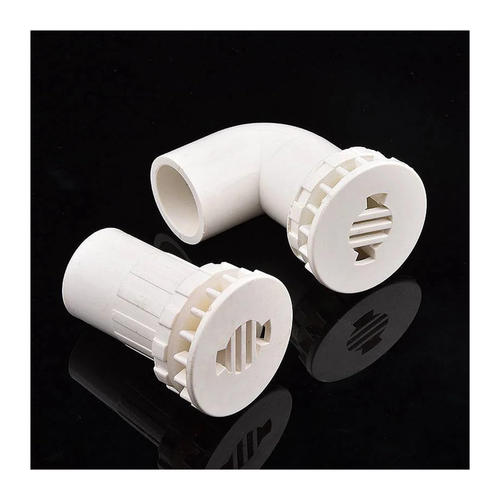 Tuyau en PVC blanc 20~50mm, connecteurs coudés directs à 90 °, Joints de débordement épais for Aquarium, raccord vidange Convient pour l'irrigation(Style 6,40mm(1Pc))