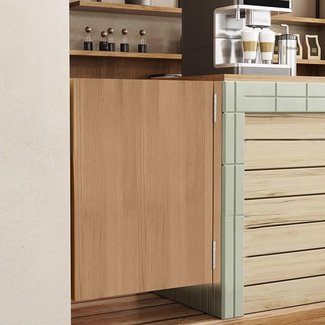 YVYKFZD Single Swinging Doors Interior Cafe Door, Solid Wood Saloon Door with Hinges, 180° Auto Close Swing Doors, Customizable, for Bar Kitchen Entrance Partition(Wood,W32 xH28/80x70cm)