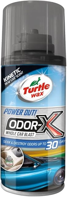 Turtle Wax Odor-X Whole Car Blast - New Car Scent Air Freshener & Odour Remover Car Smoke Bomb - Removes Pet & Smoke Odour for 30 Days (1 Pack)