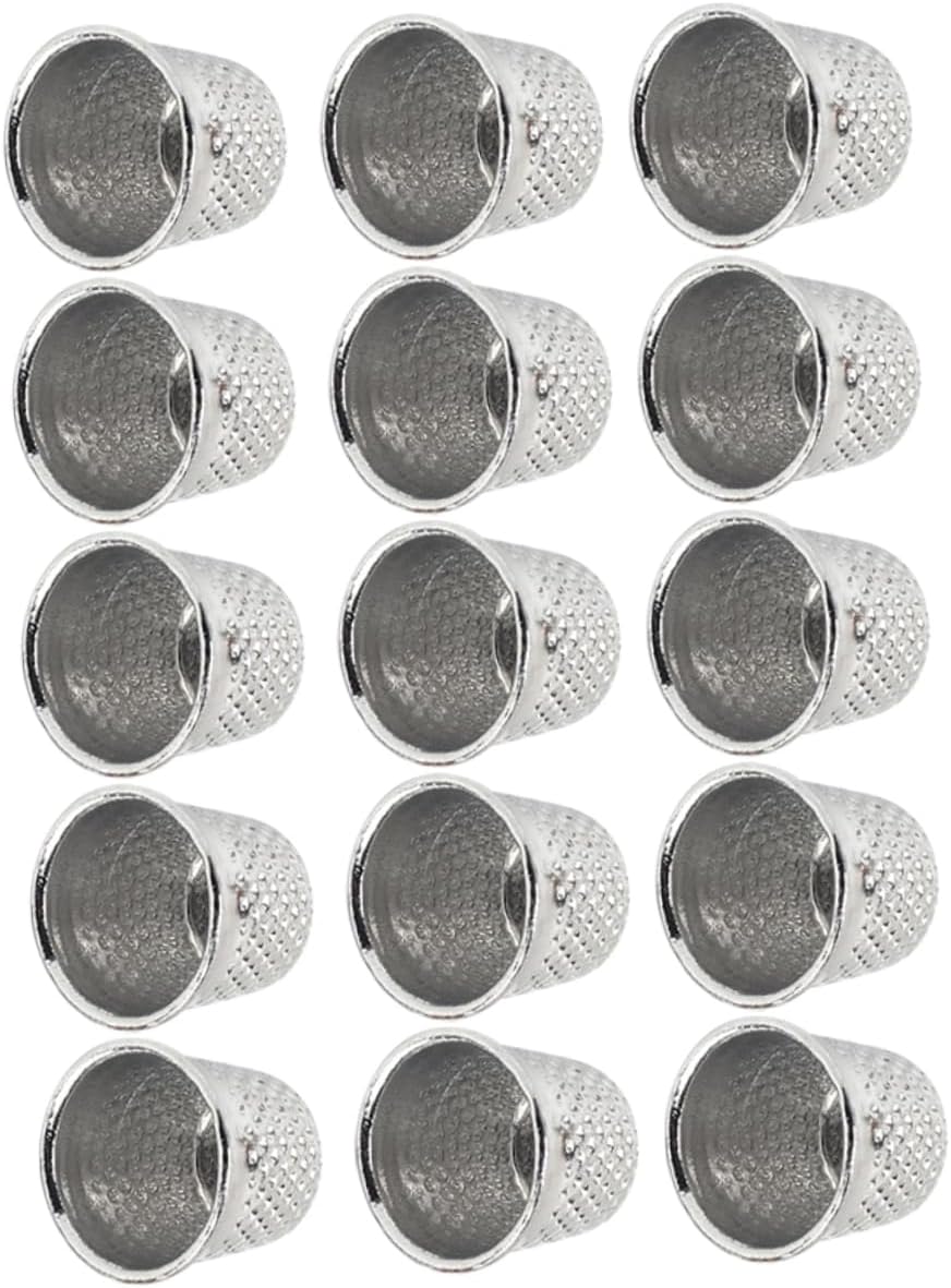 Lurrose50pcs Needles Thimble Embroidery Thimble Thumb Protector Quilting Thimble Sewing Finger Protector Metal Sewing Thimble Sewing Implement Hand Sewing Kit Fabric Thimbles Manual Tool