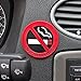 3x Adesivo gomma sticker auto adesivi avviso VIETATO FUMARE no smoking car fumo