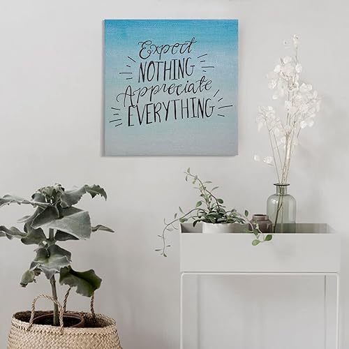 Miniatura 4 de Ditooms Lienzo impreso con cita divertida, letrero decorativo para el hogar, lienzo enmarcado de 20 pulgadas, obra de arte con texto en inglés "No