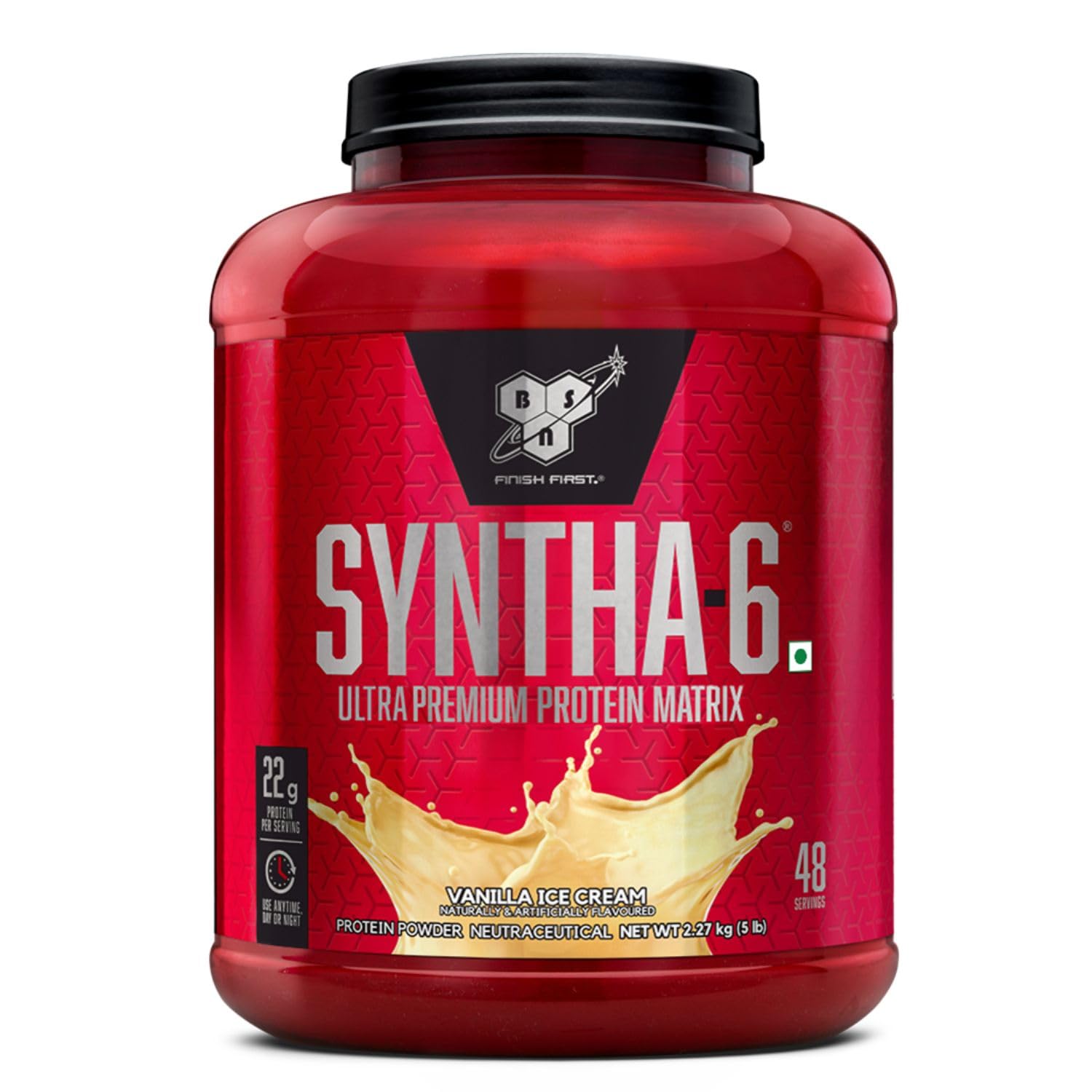 BSN Syntha 6 Protein Powder - 5 lbs, 2.27 kg (Vanilla Ice Cream), Premium Protein Matrix (Whey Protein, Micellar Casein), for Muscle Recovery. Vegetarian. (B0BX6RLDJJ) Amazon Price History, Amazon Price Tracker