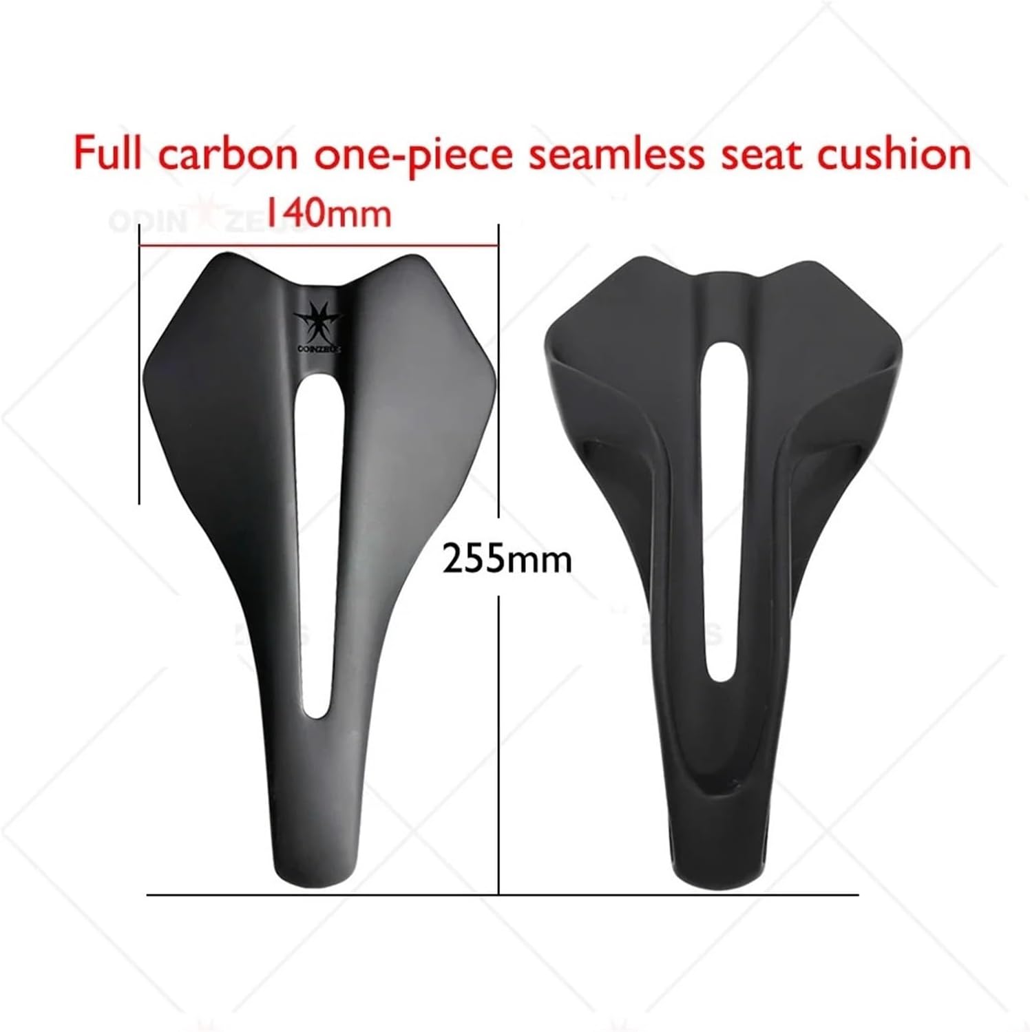 Hollow-Out Design Carbon Fiber+Artificial Leather Road Saddle 95g, Breathable Comfort Bike Seat Cushion