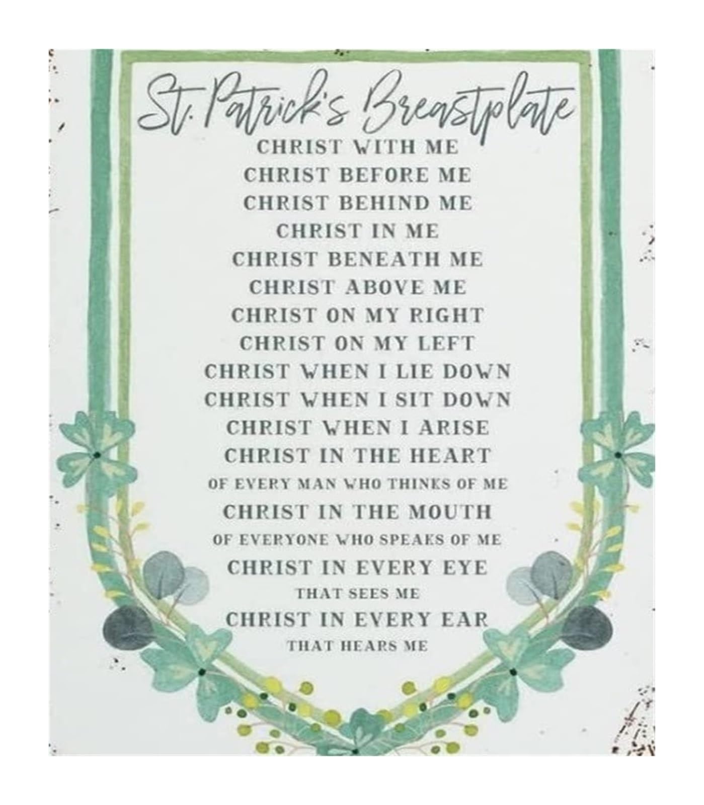 MQXFCZUX Inspirational Wall-Art Metal Sign Blessing Peace Quote Vintage Decor for Entryway Living Room Home Office Rustic Sign 8 X 12 in