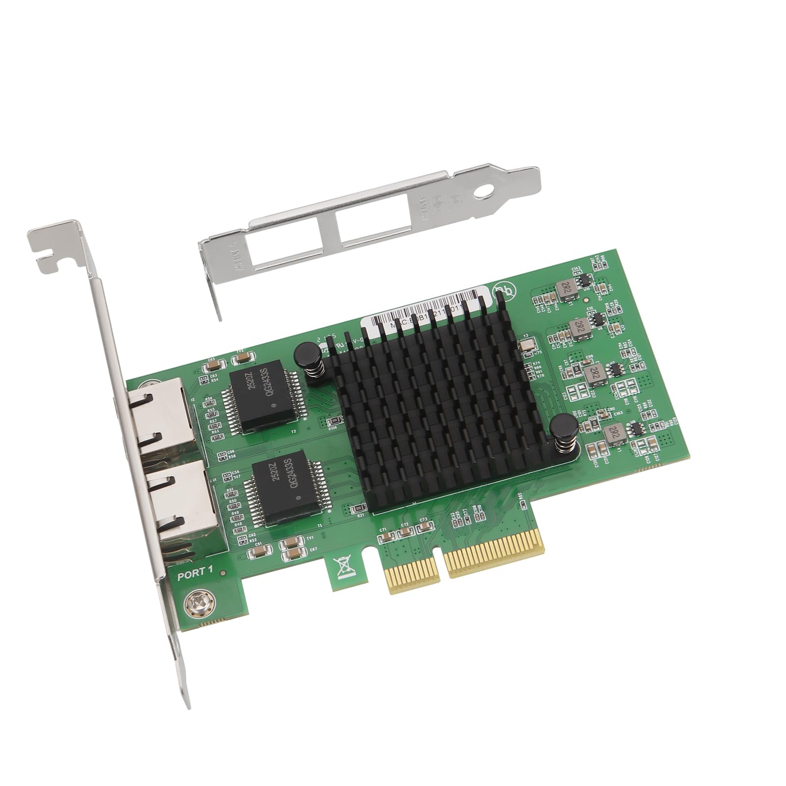 Doppia scheda di rete Ethernet Gigabit RJ45 PCIE 10/100/1000Mbps Due Porte RTL8125B Chip Ethernet Scheda di Gioco Trasmissione Bassa Latenza