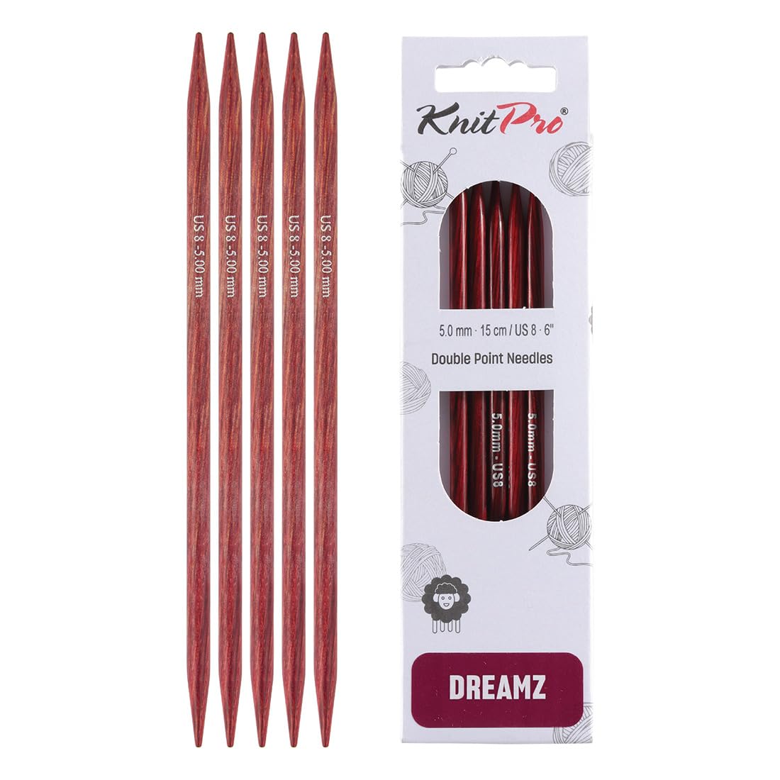 KnitPro Dreamz Double Pointed Needles 6" (15cm) | Size 5.00mm
