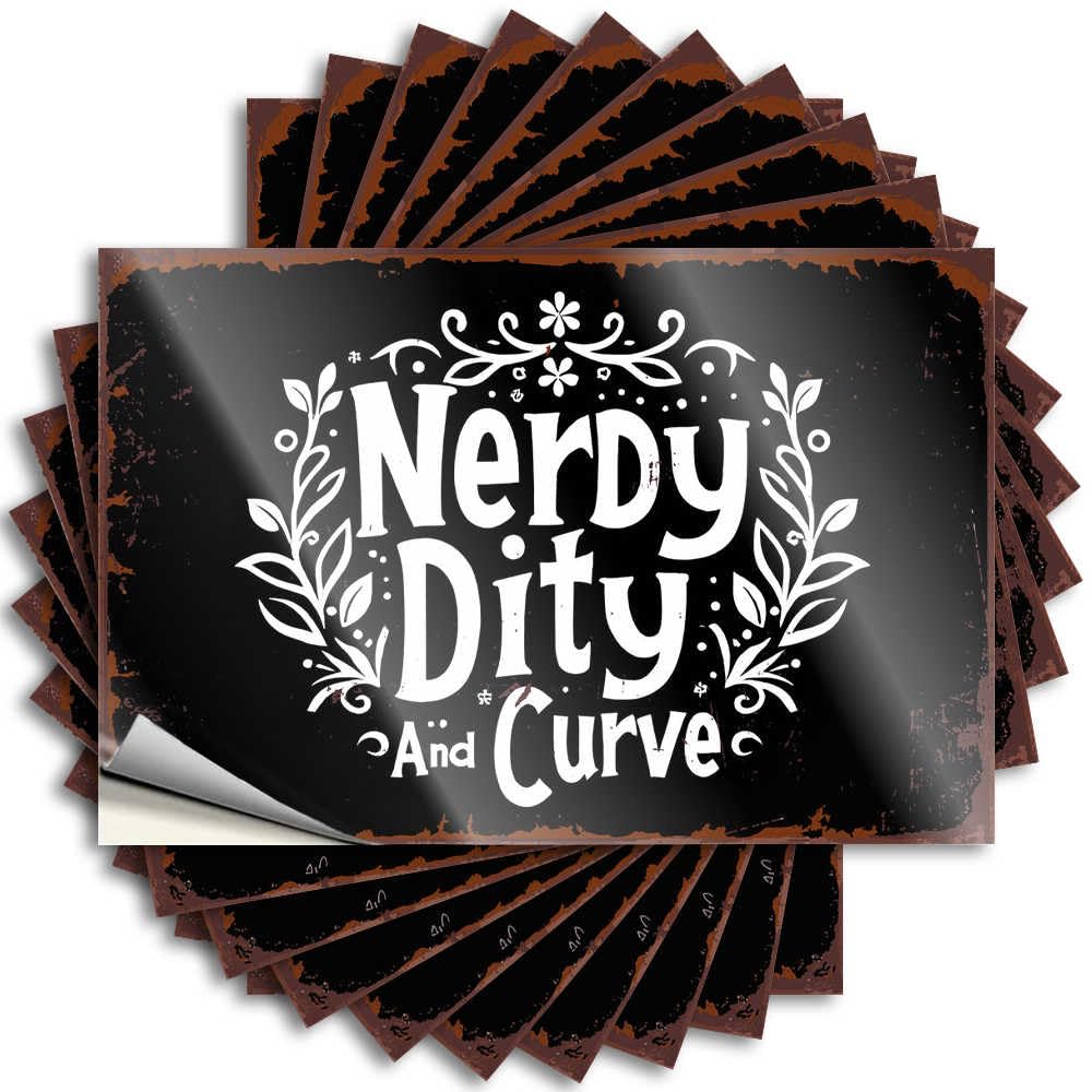 Fire Bumper, Outside Decor Case Vintage Style Nerdy Dity and Curve Signage | Funny Quote Men Decals(8X12CM)