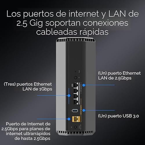 Vista 5 de NETGEAR Nighthawk enrutador WiFi 7 tri-banda (RS500) – Solo enrutador, velocidad inalámbrica BE12000 (hasta 12 Gbps) - Cubre hasta 3.000 pies