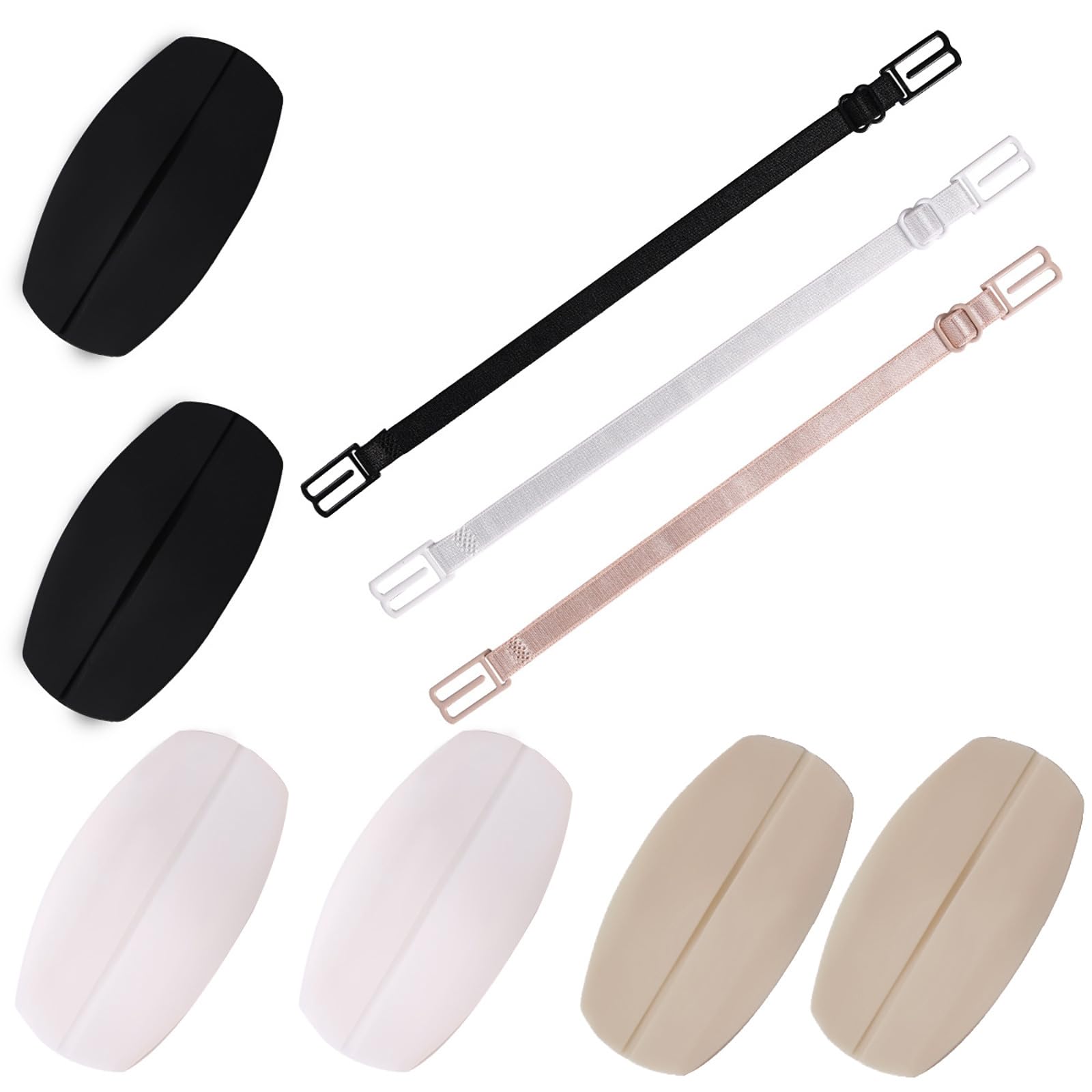 Soft Silicone Bra Strap Clips for Nonslip Comfort Invisible Wear on Sensitive Skin Nonslip Strap Shoulder Strap
