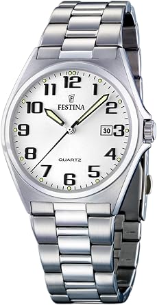 Festina Orologio Uomo Analogico in Pelle Nera - Movimento al Quarzo - Vetro Minerale ad Alta Resistenza - Impermeabile 5 ATM - Elegante - Multifunzione F16607/F Special Prices