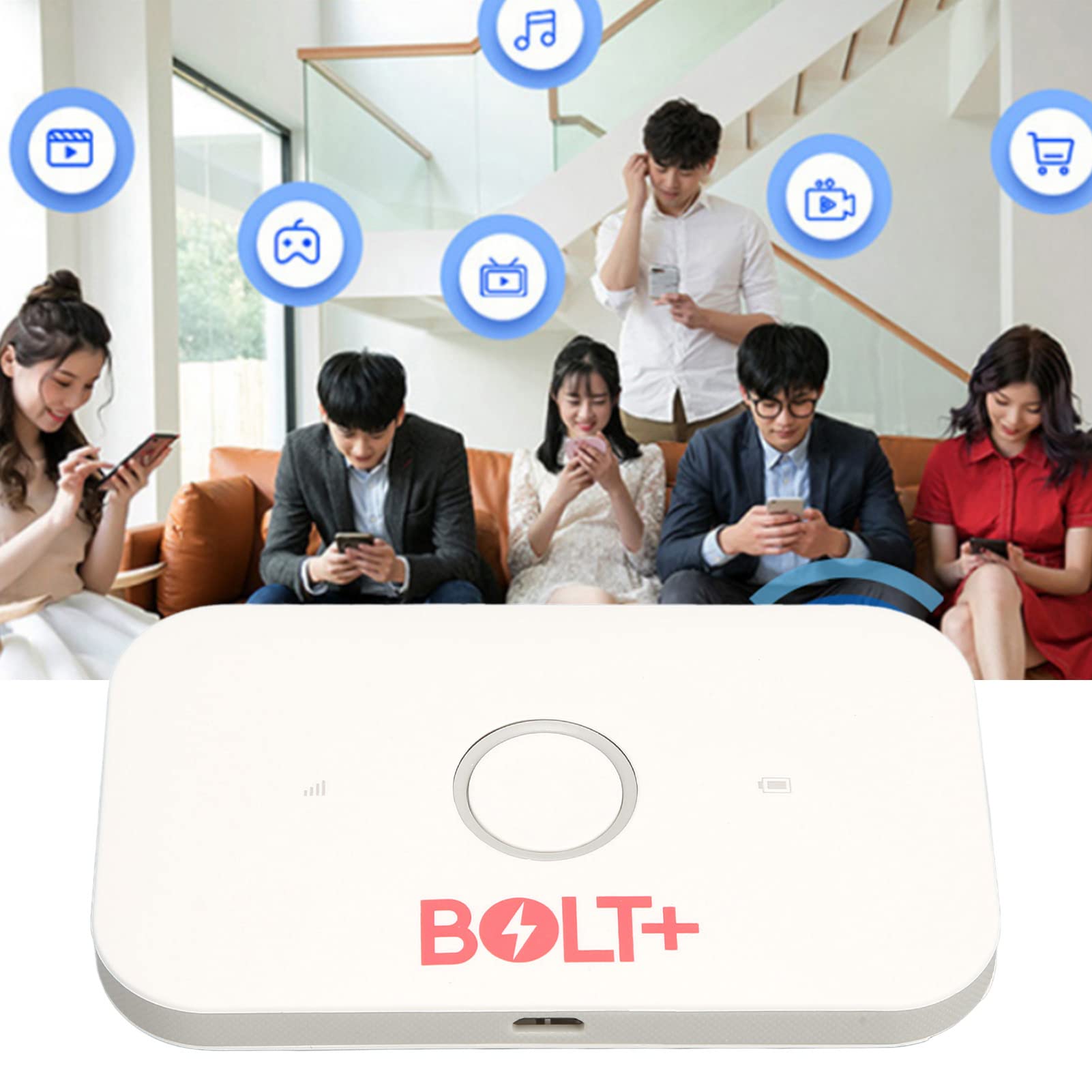 Router WiFi, Przenośny Mobilny Router WiFi 4G LTE, Bezprzewodowy Router Internetowy Hotspot z obsługą Gniazda na kartę B1 B3 B5 B7 B8 B20 B40, do 10 urządzeń do Podróży Domowy Hots