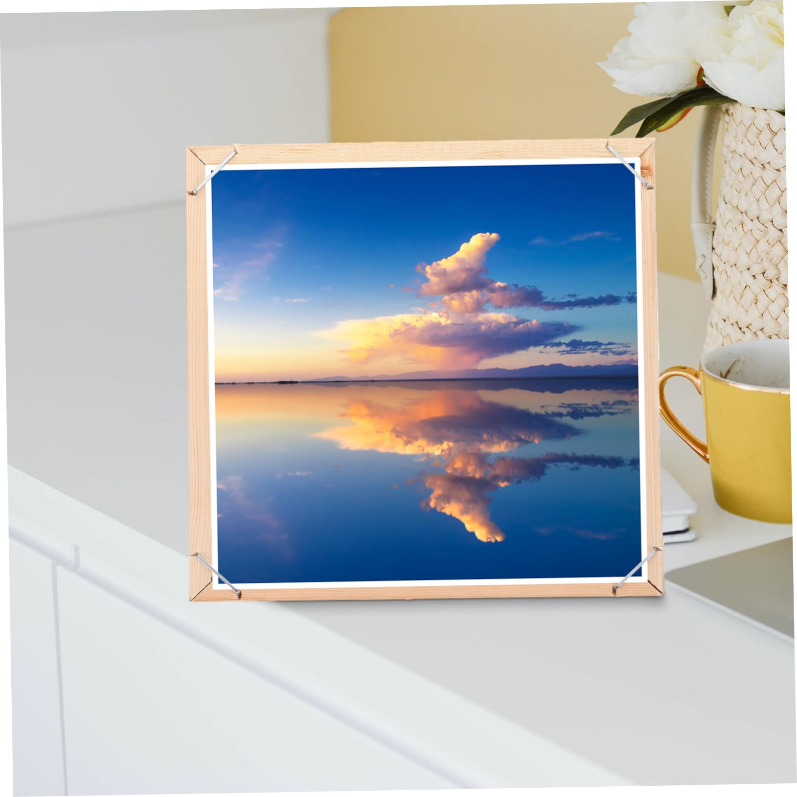 Cabilock Canvas Frame Painting Oil Painting Fix Frame Kit Wooden Photo Frame Kit