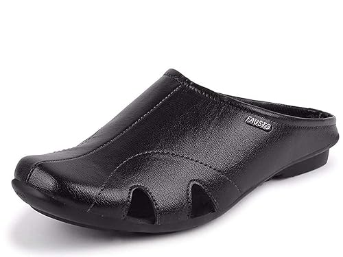 Buy Fausto 1083-42 Black Men's Slippers 