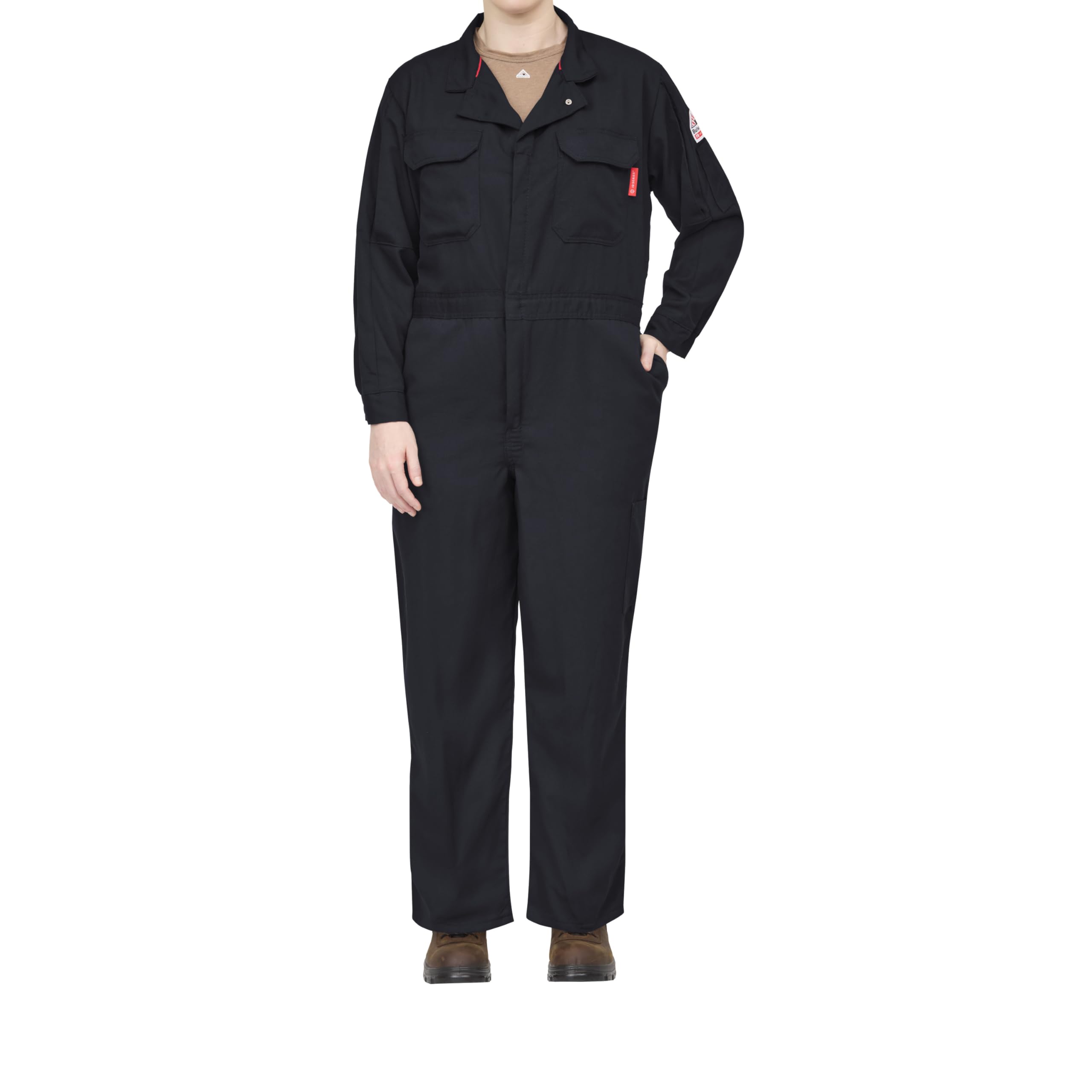 Photo 1 of Bulwark FR Women's iQ Series Mobility Coverall, Navy, X-Large