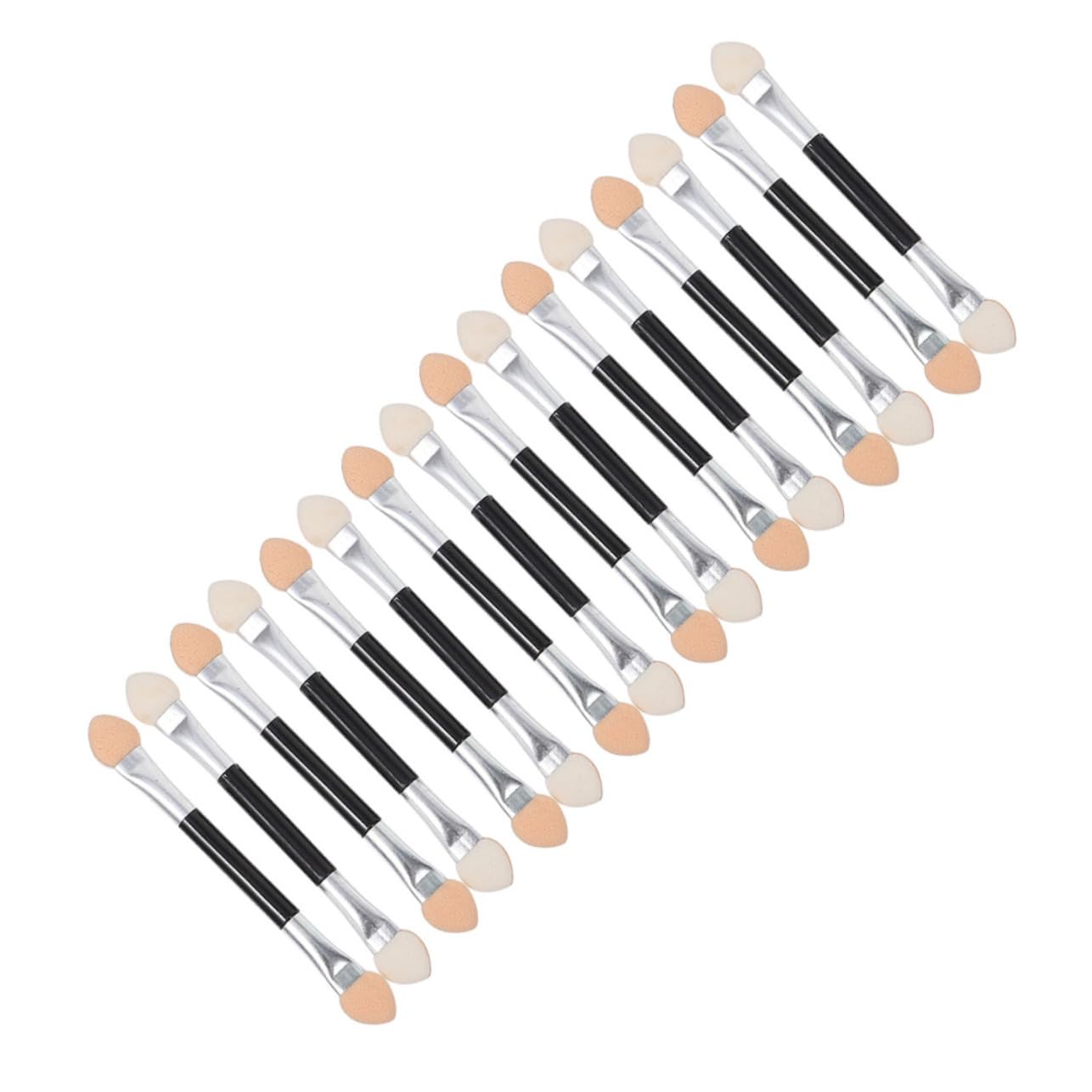 VALICLUD Eyeshadow Brush Kit 30pcs Double-sided Makeup Brush Latex- Gentle on Skin Compact for Outdoor Daily Use