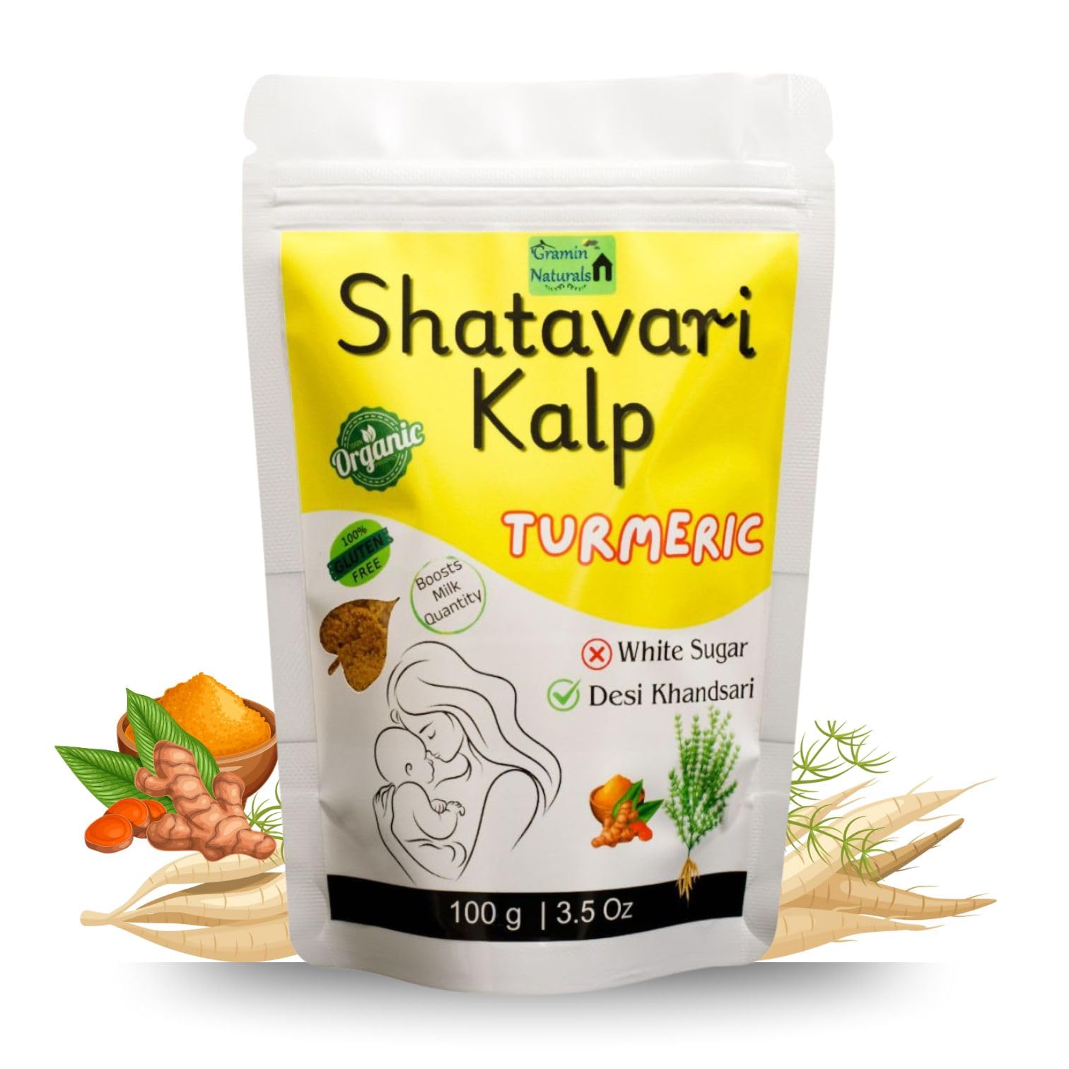 GraminNaturals Organic Shatavari Kalp for Women | Chocolate Flavour | Lactation & Wellness Supplement | Supports Breast Milk Production | Nourishes Lactating Mothers | Made with Desi Khandsari | No Refined White Sugar | 100 g — Amazon image 7