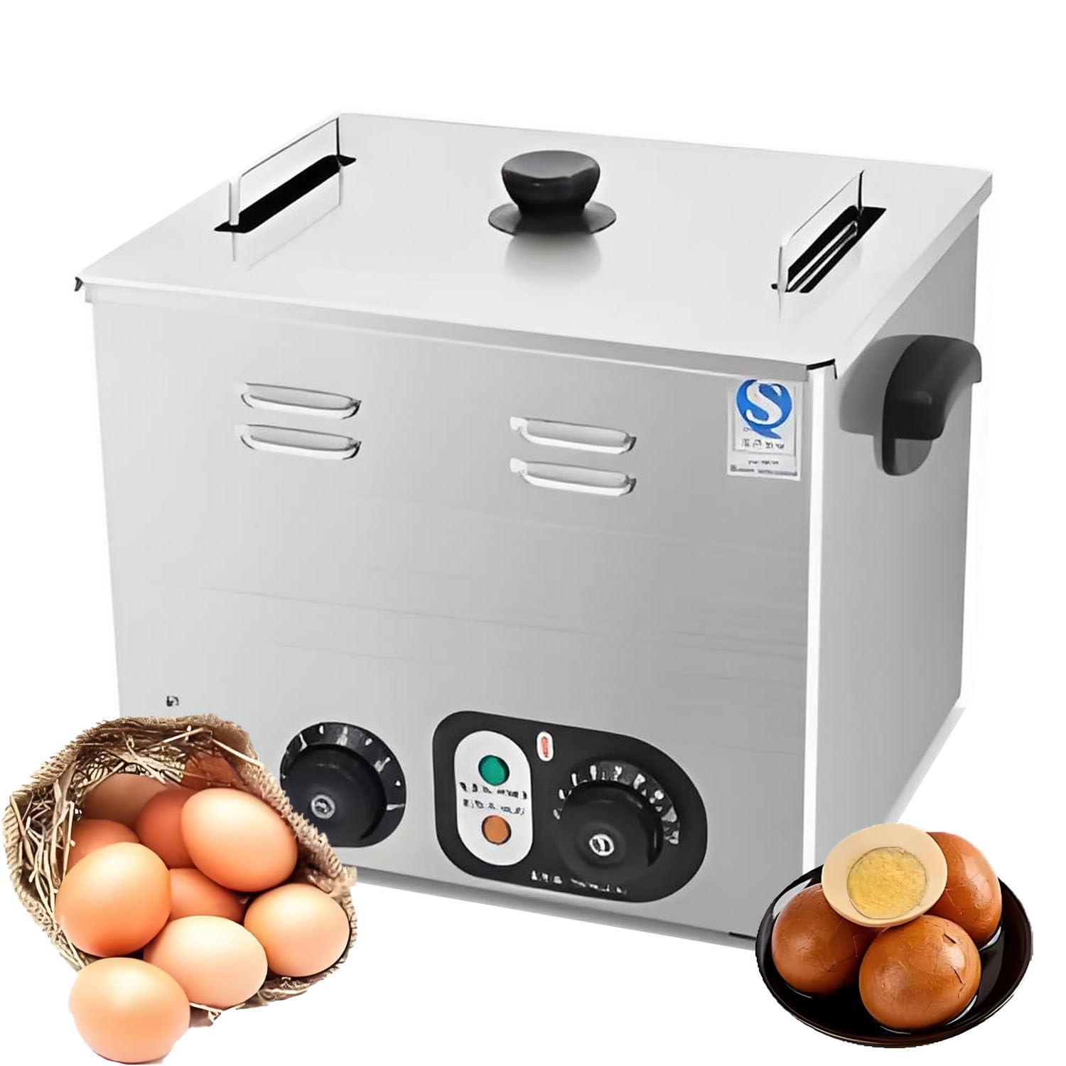 Hervidor de Huevos eléctrico de Acero Inoxidable de 2600 W, Control preciso de 30 a 110 °C, Ideal para Huevos Estilo «Hot Spring» y Huevos pasados ​​por Agua de Textura Sedosa. Withgrid