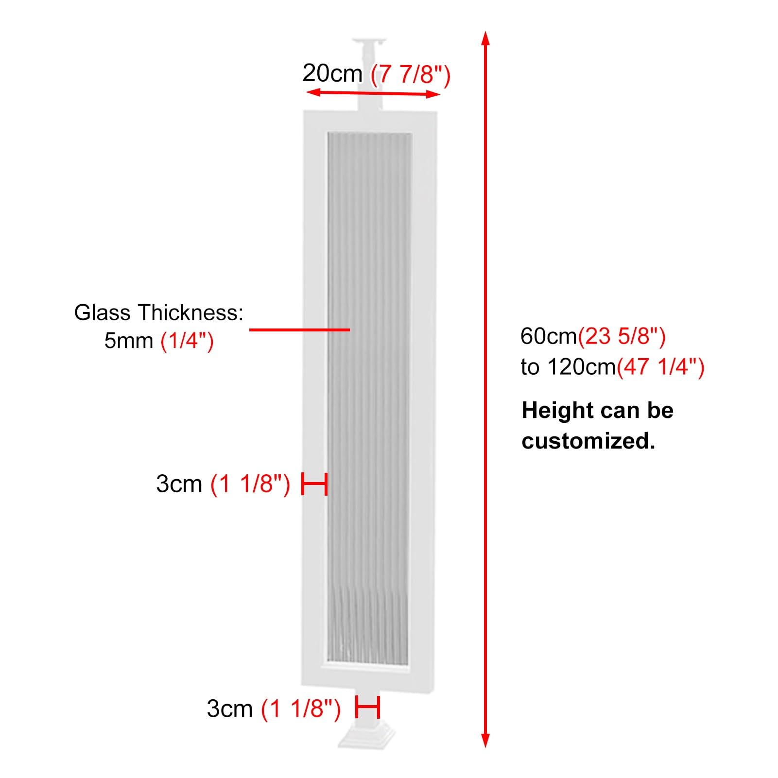 Konfigurowalne nowoczesne żelazne tralki i 75 cm białe hartowane wrzeciona do balustrady pokładowej Home Renovat Solut