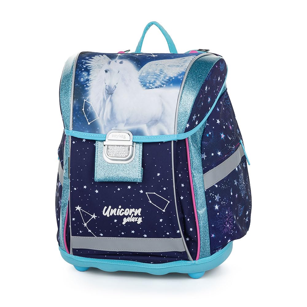 Einhorn Unicorn Pegasus Pferd Pony Horse 11 Teile Set SCHULRANZEN RANZEN TORNISTER mit Sticker-von-Kids4shop Schultüte 85 cm
