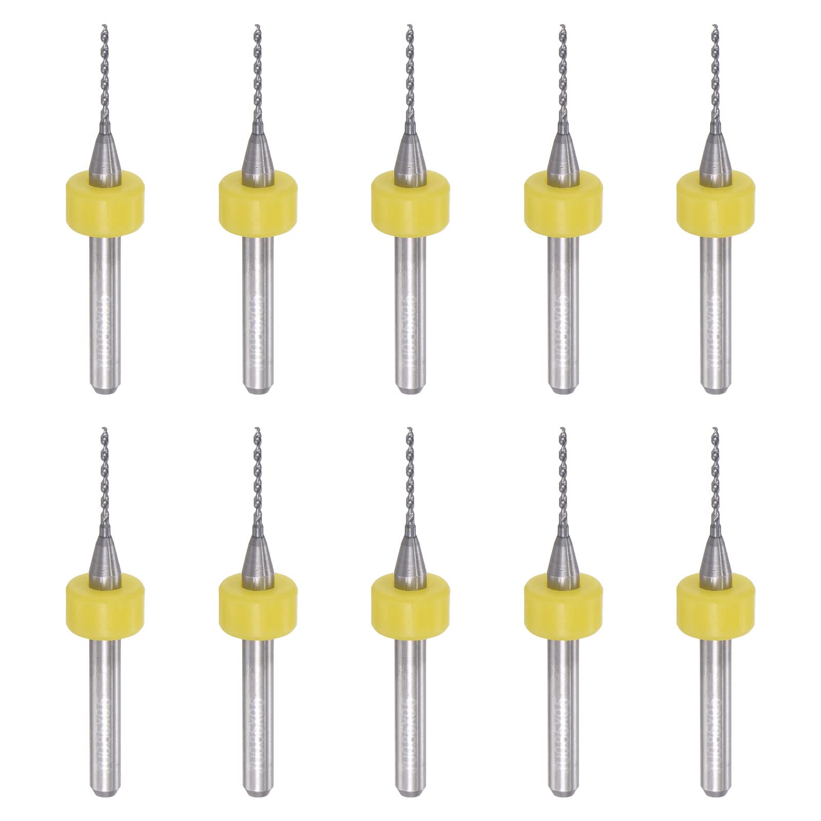 uxcell Micro PCB Drill Bit Set, 1/8" Shank 0.85mm Solid Tungsten Carbide CNC Engraving Print Circuit Board Drill Bits Rotary Tool 10pcs
