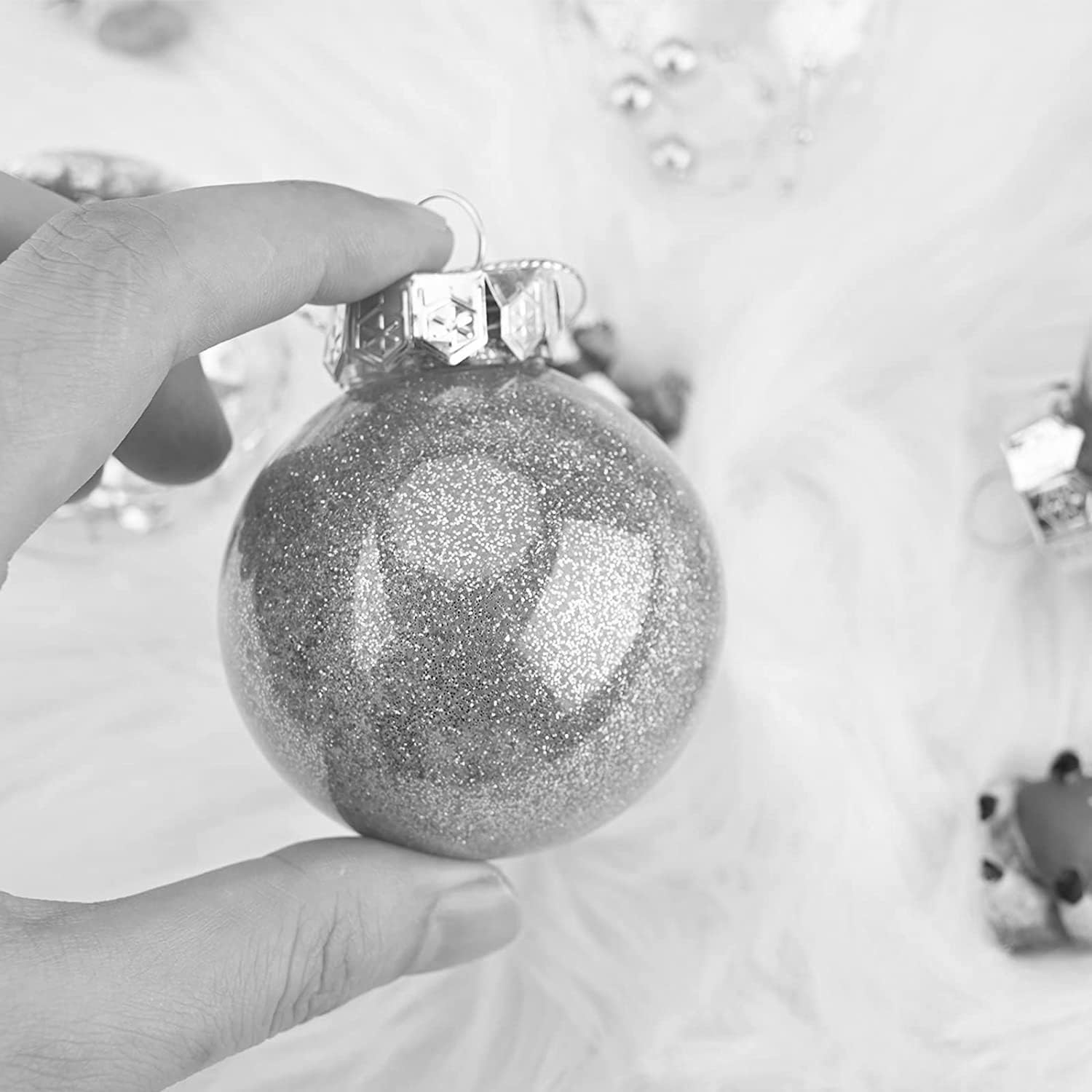 Set di Ornamenti Palla di Natale 24, 6 cm，Stile-1