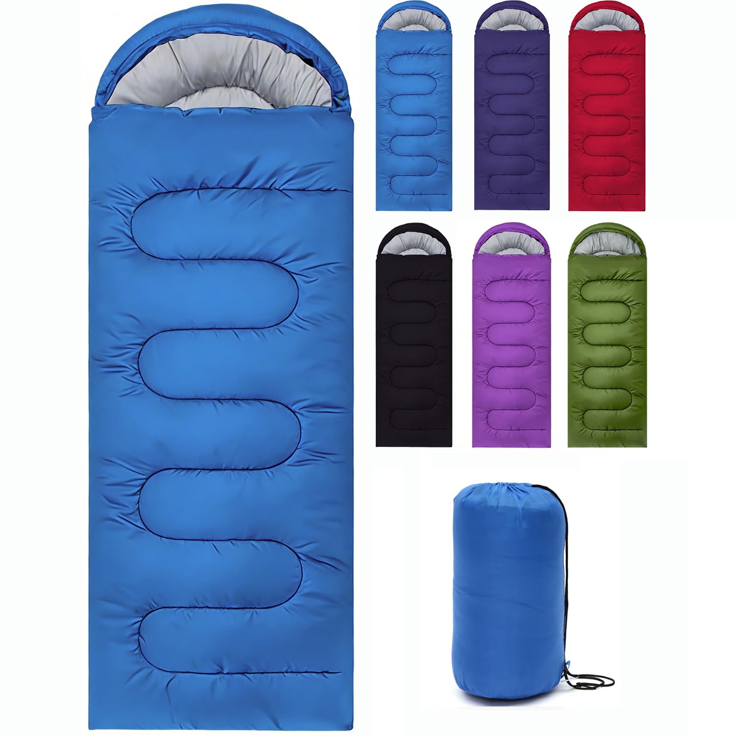 Sleeping Bags for Adults & Kids Sleeping Bag 3-4 Season, Ultralight Carry Bag, Soft, Adult Blanket, Lightweight Compact for Outdoor Camping, Travel, Hiking, Indoor & Outdoor Use