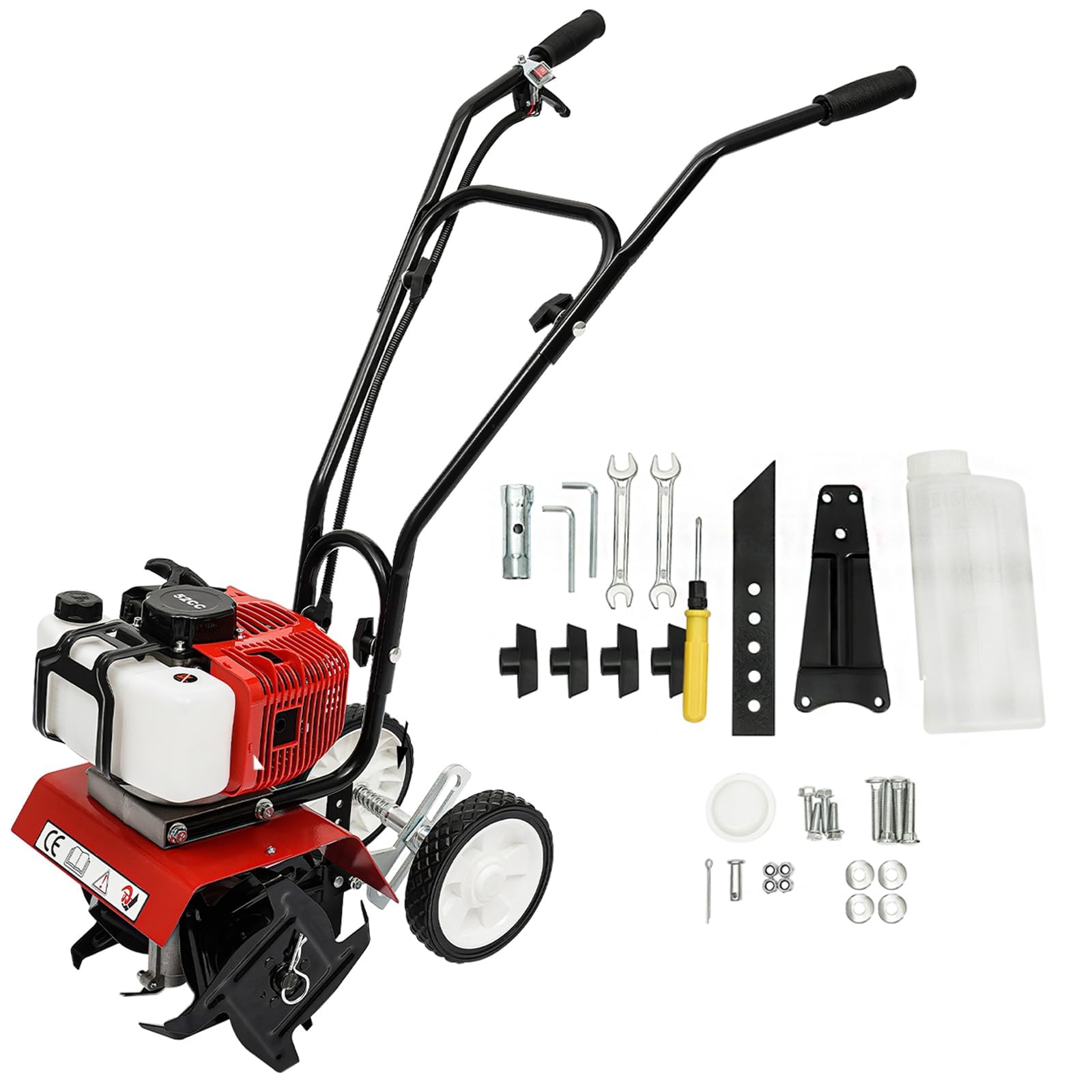 Fresa da giardino a terra a benzina 52CC 1900W 35cm mini coltivatore