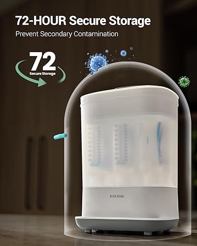 Miniatura 6 de Esterilizador para biberones esterilizador eléctrico y secadora de biberones desinfectante 6 en 1 para artículos de bebé todos los biberones y