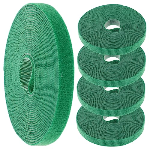 KICHOUSE 5 Rolls Heavy Duty Self Adhesive Wire Organizer Tape Cable Tie Strips for Home Garden Office