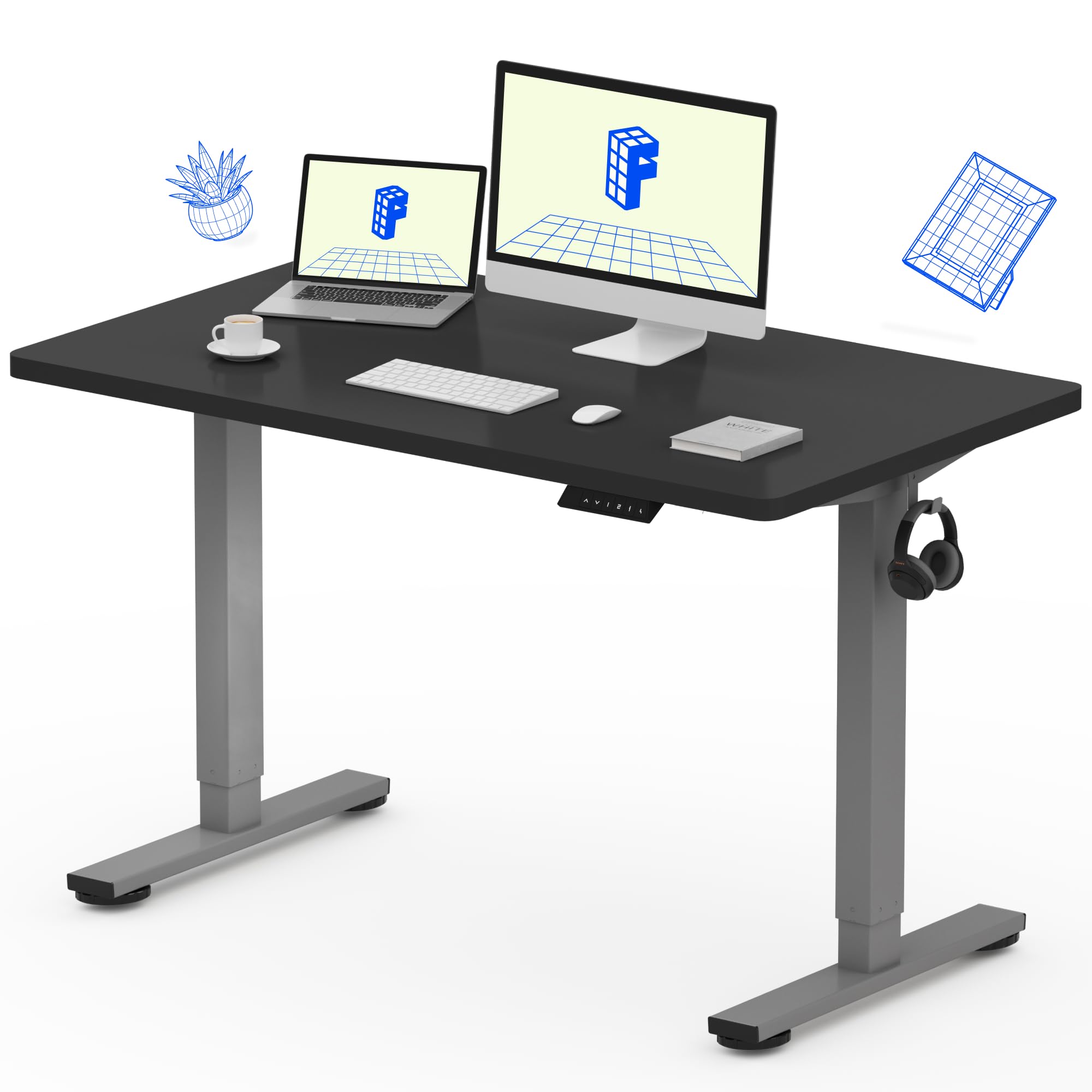 Amazon.com: FLEXISPOT EN1 One-Piece Electric Standing Desk 48 x 24