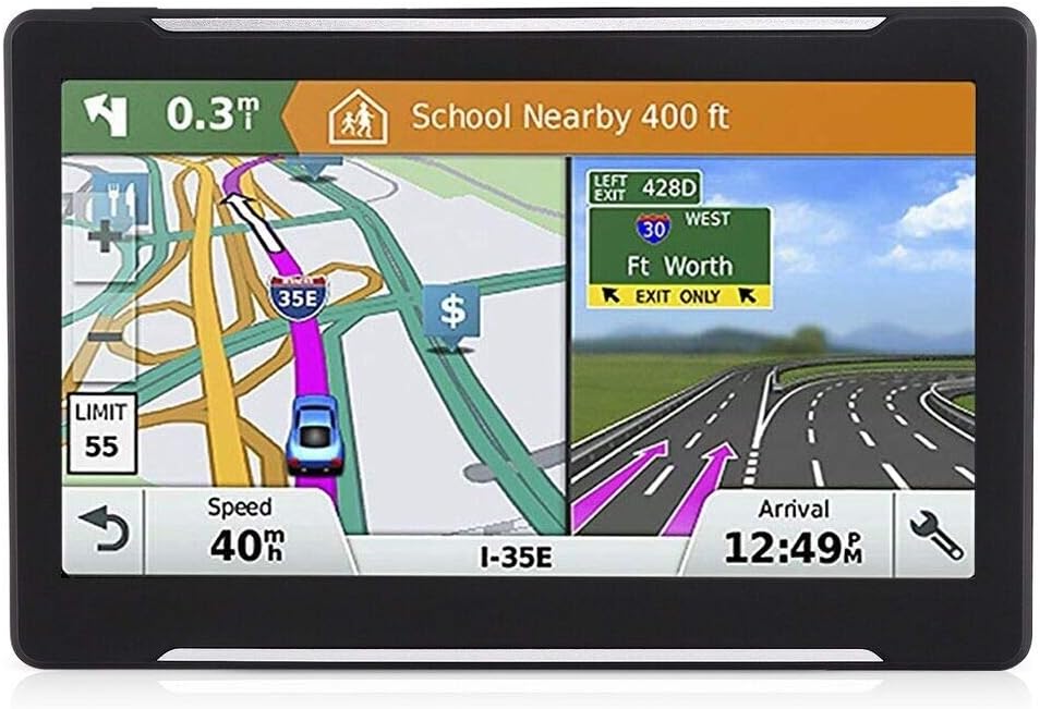 MRSXWPY GPS Navigation for car, 7-inch HD GPS Navigation 256-8GB Voice Broadcast Navigation, Driving Alert. top-Loading North America map (USA, Canada, Mexico map) Lifetime map Free Update