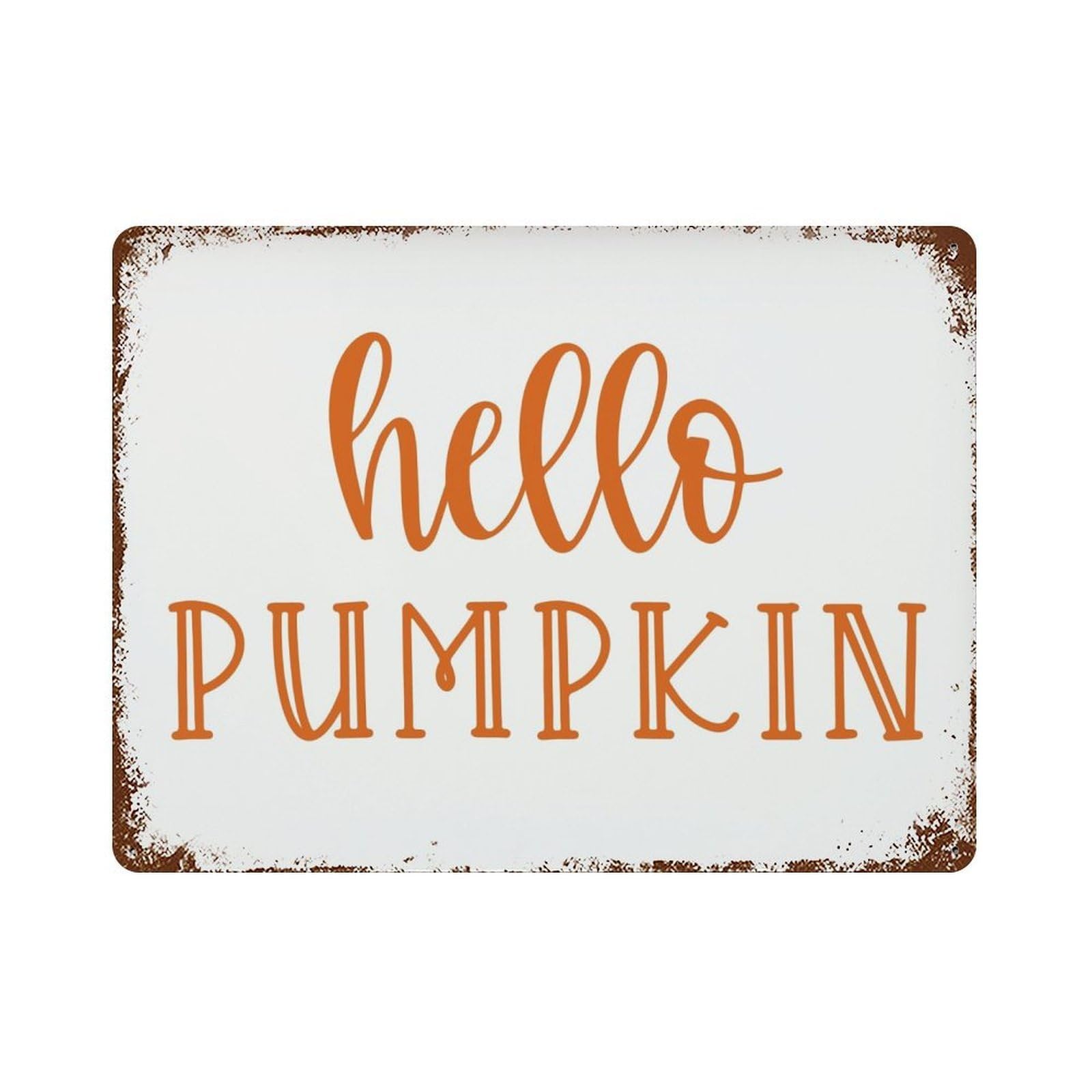 xiaoxiaoshen Hello Pumpkin Wall Decor Art Metal Tin Poster Modern Home Decor Art Home Bar Shop Decorations Vintage Sign 30x40cm