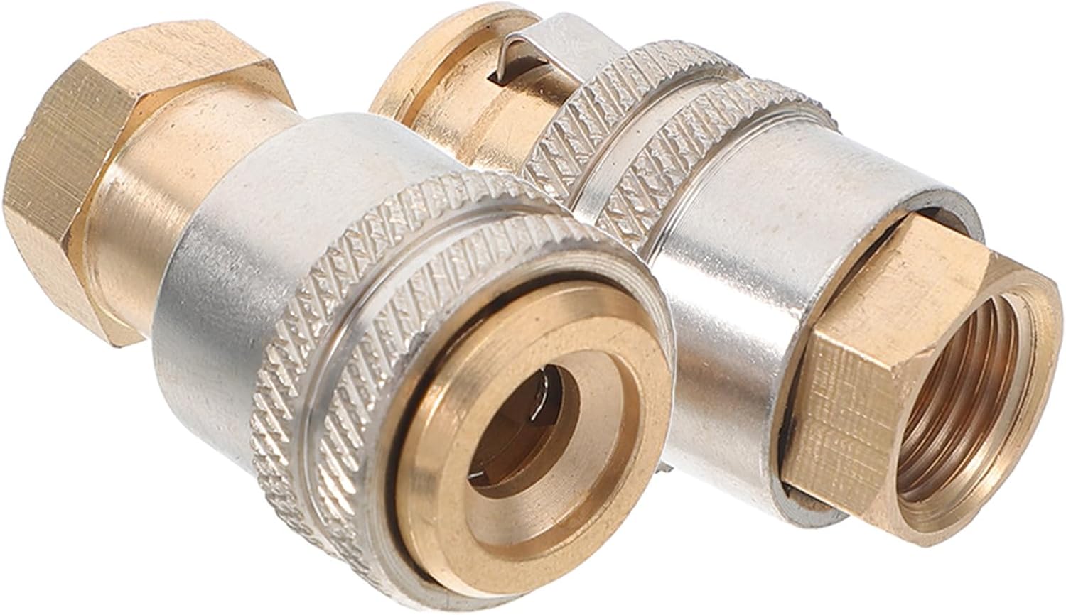 Brass G1/4 Tire Inflator Chuck Quick Release Locking Air Chuck 2pcs Heavy Duty Tire Air Compressor Connector for Car Inflation