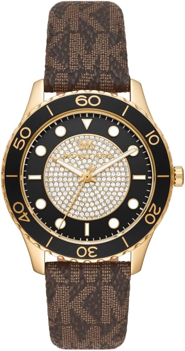 Michael Kors Orologio da donna Runway, misura cassa 40mm, movimento a tre lancette, cinturino in PVC Michael Kors Orologio da donna Runway, misura cassa 40mm, movimento a tre lancette, cinturino in PVC