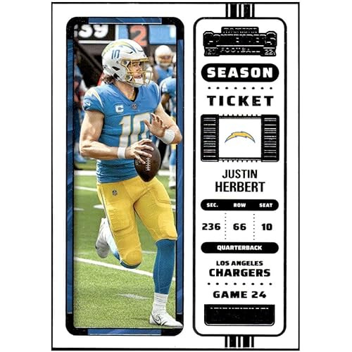 Justin Herbert 2022 Panini Contenders Season Ticket #72 NM+-MT+ NFL Football LA Chargers