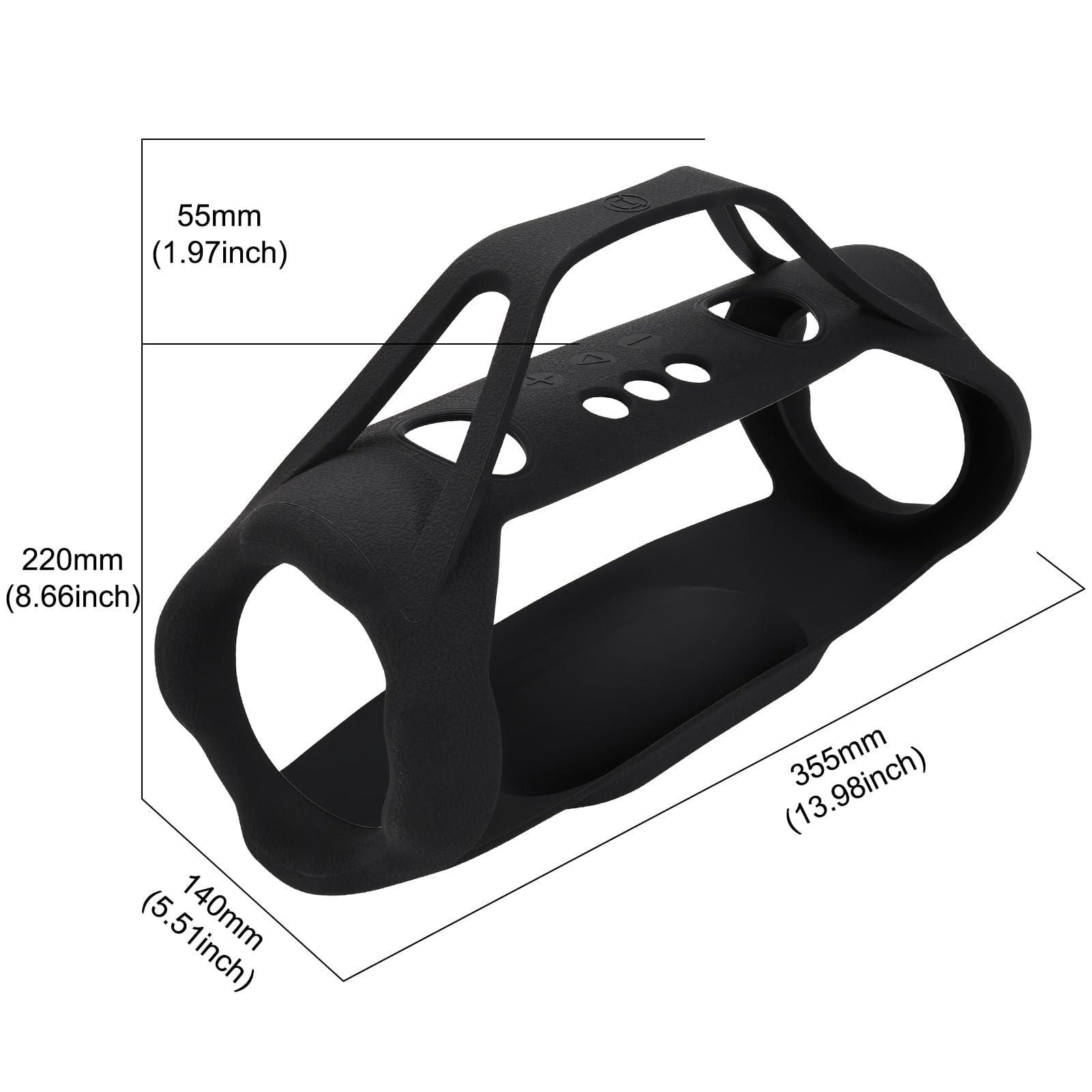 Silikon Schutzhülle für JBL Xtreme 5, Handliche Reise Silikonhülle (Schwarz)