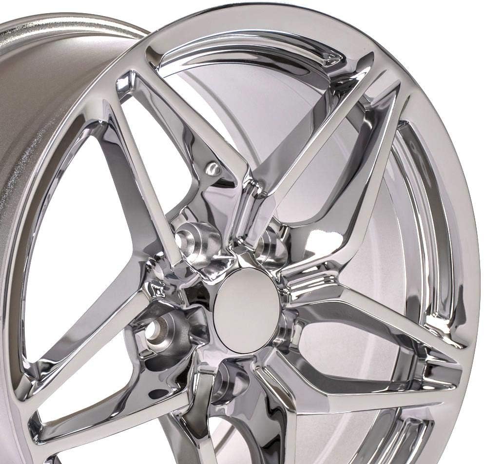 OE Wheels CV31 17 Inch Rim Fits Corvette C7 ZR1 Style 5x120.65 17x9.5 Chrome - Hollander 5927 (1)