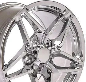 OE Wheels CV31 aro de 17 polegadas serve para Corvette C7 ZR1 estilo 5 x 120,65 17 x 9,5 cromado - Hollander 5927 (1)
