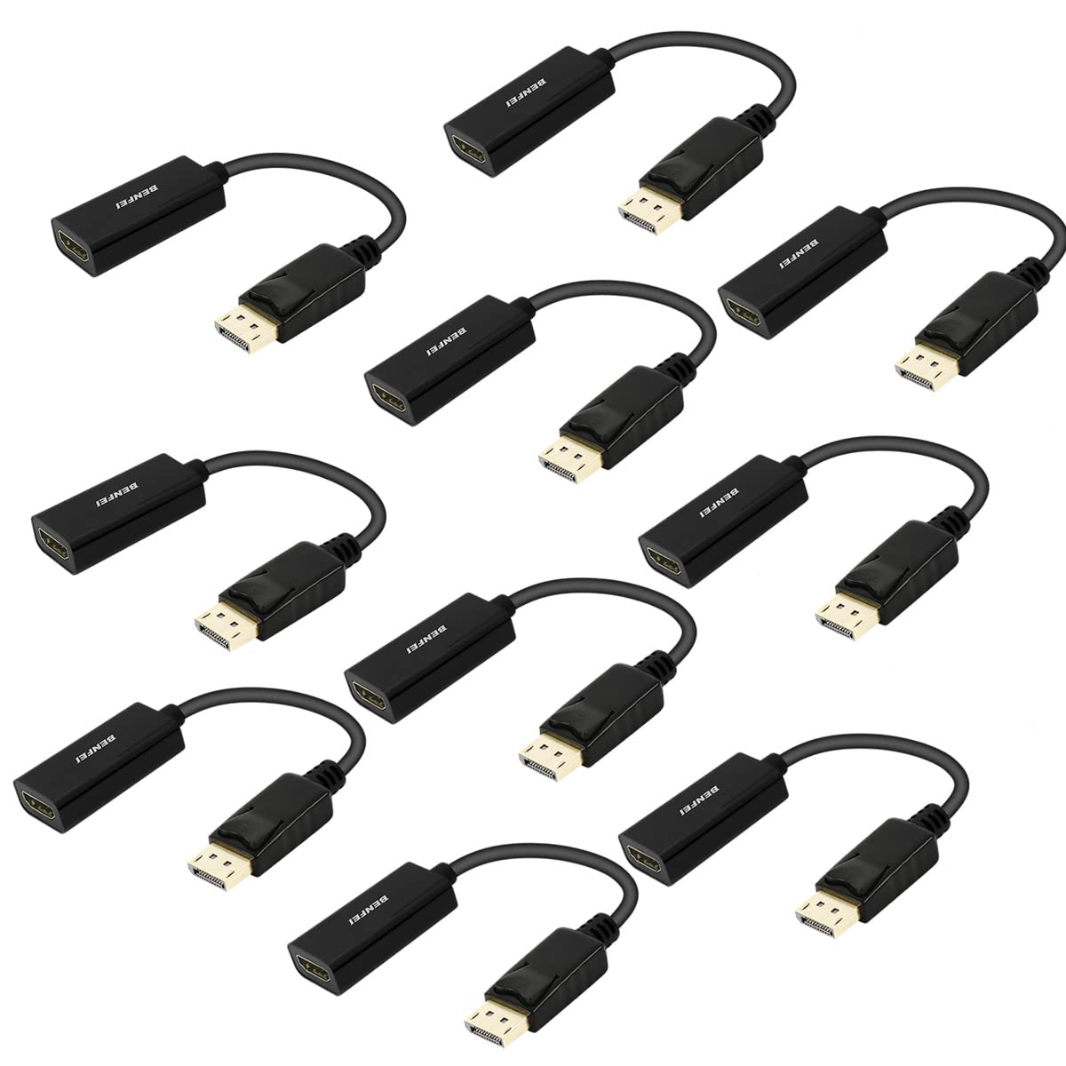 DisplayPort to HDMI Adapter 10 Pack, Benfei DP Display Port to HDMI