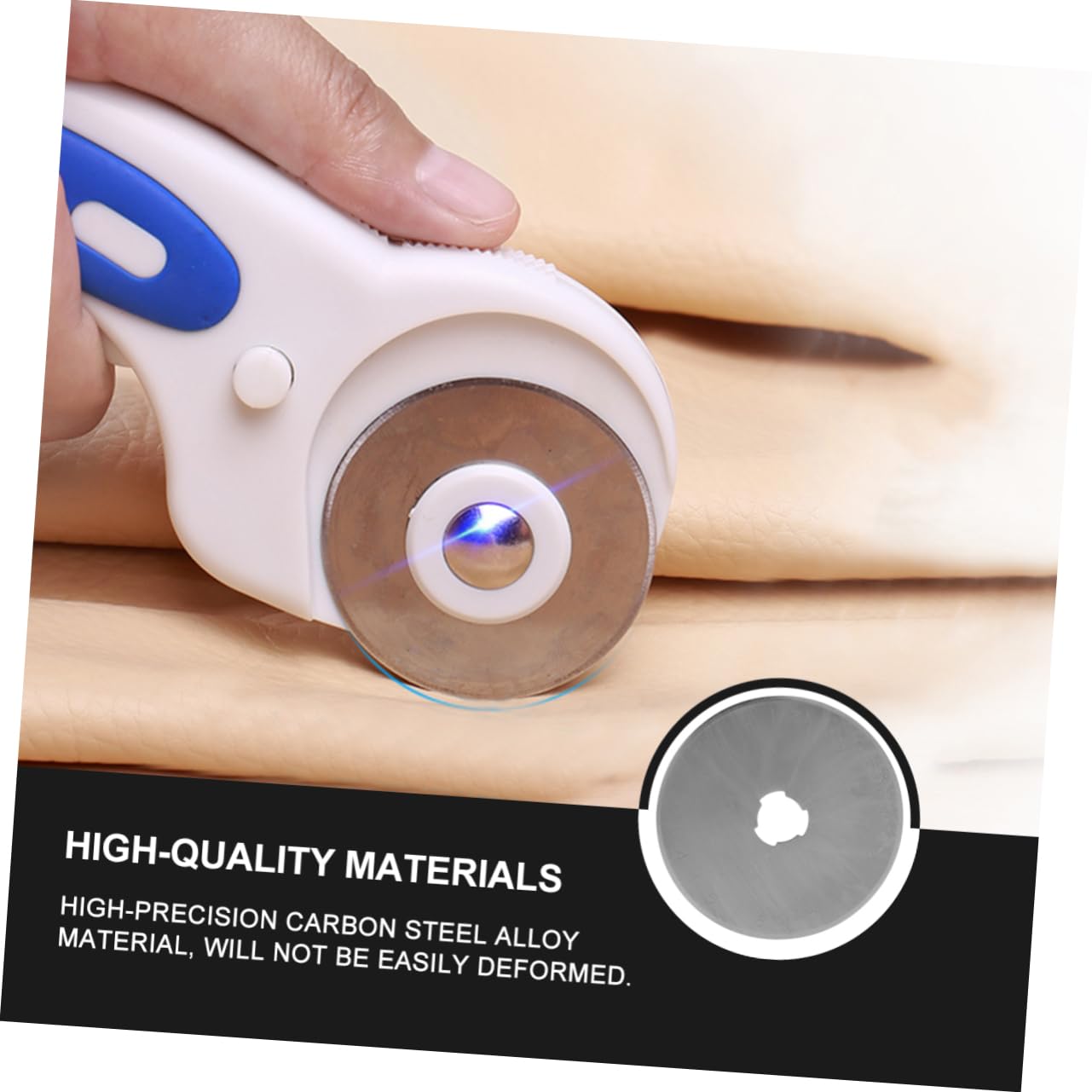 21piezas Cuchillas De Corte Rotativo Estuche Incluye Rectas Con Guiones y Onduladas Para Tela Cuero y Papel Para Manualidades y Costura