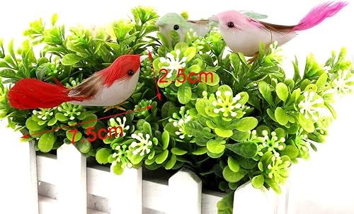 Miniatura 2 de DAMEING Juego de 24 plumas artificiales de espuma de simulación de pájaro decorativo para manualidades, decoración del hogar y jardín para