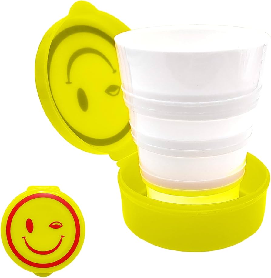 4 Bicchieri Pieghevoli Da Viaggio In Silicone 250ml - Portatili Con Coperchio, Per Campeggio E Picnic - Foto 9