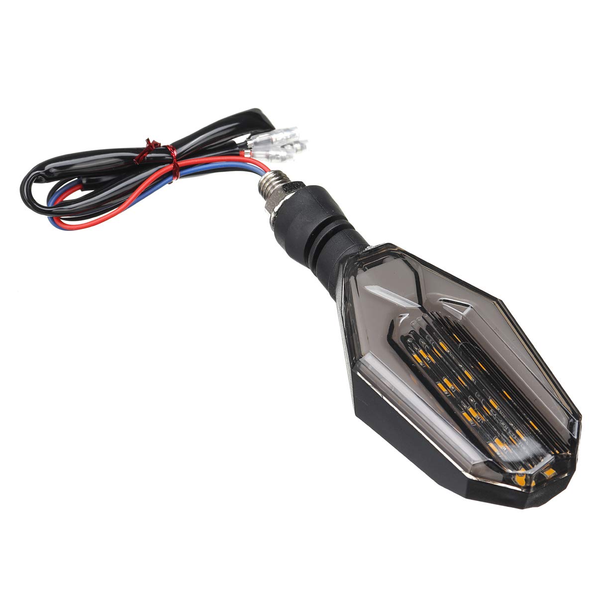 12 V motocykl 30 LED bursztynowe światła kierunkowskazowe DRL światło do jazdy dziennej uniwersalna – niebieski + żółty