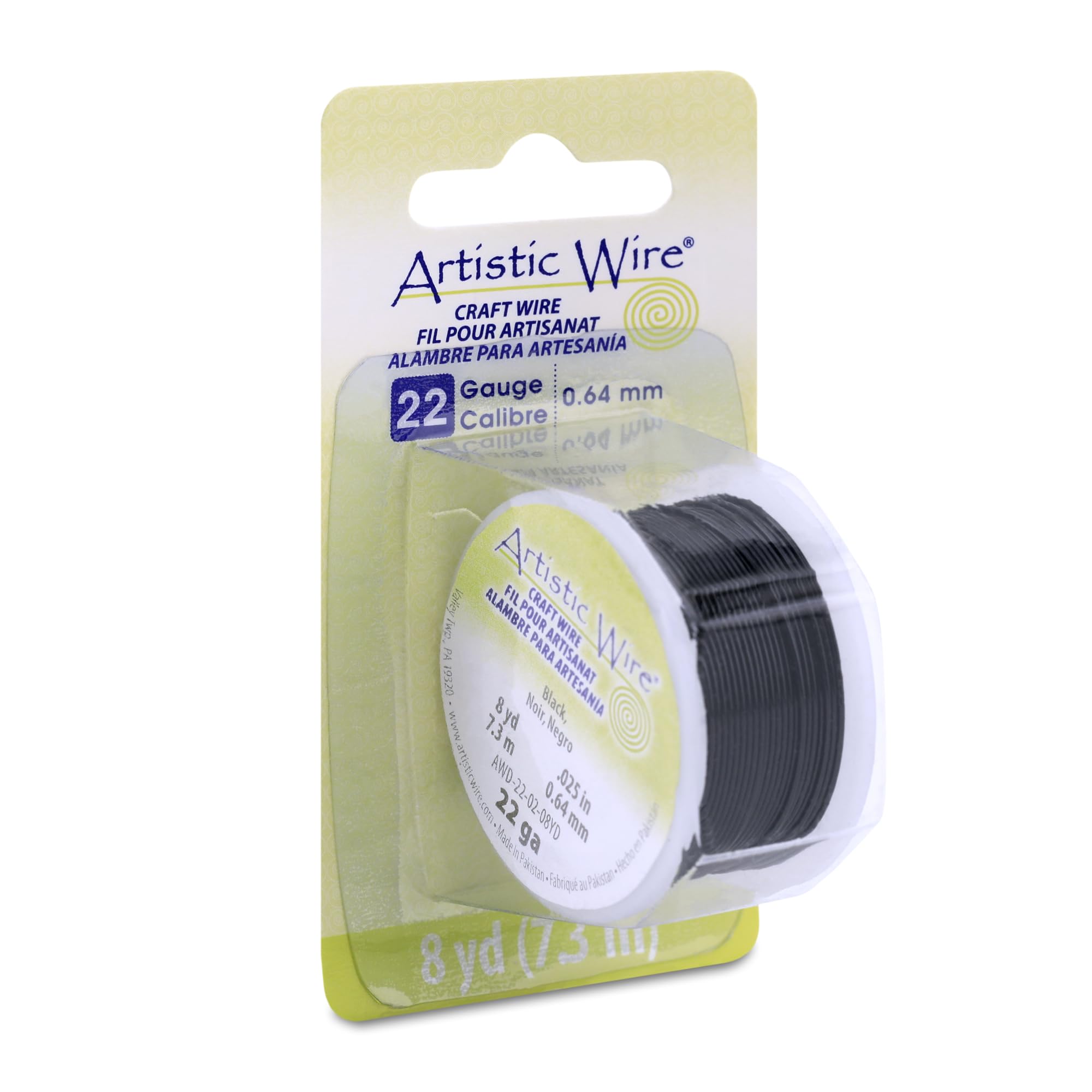 Artistic Wire Beadalon, 22 gauge, Black color, 8 yd (7.3 m) Craft wire