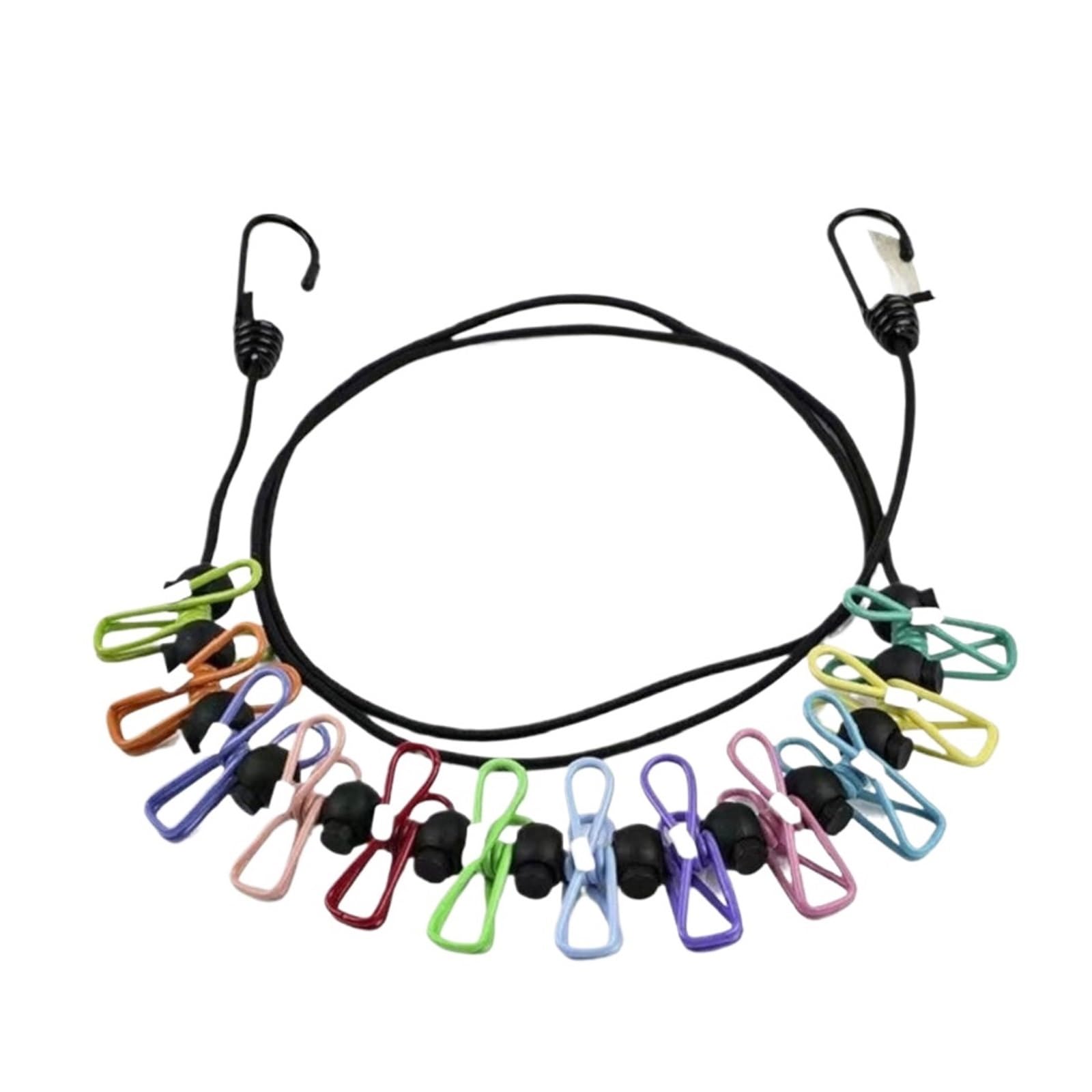 Cloth Outdoor Clothesline Iron Wire Adjustable Camping Clothesline Retractable(Multicolor)