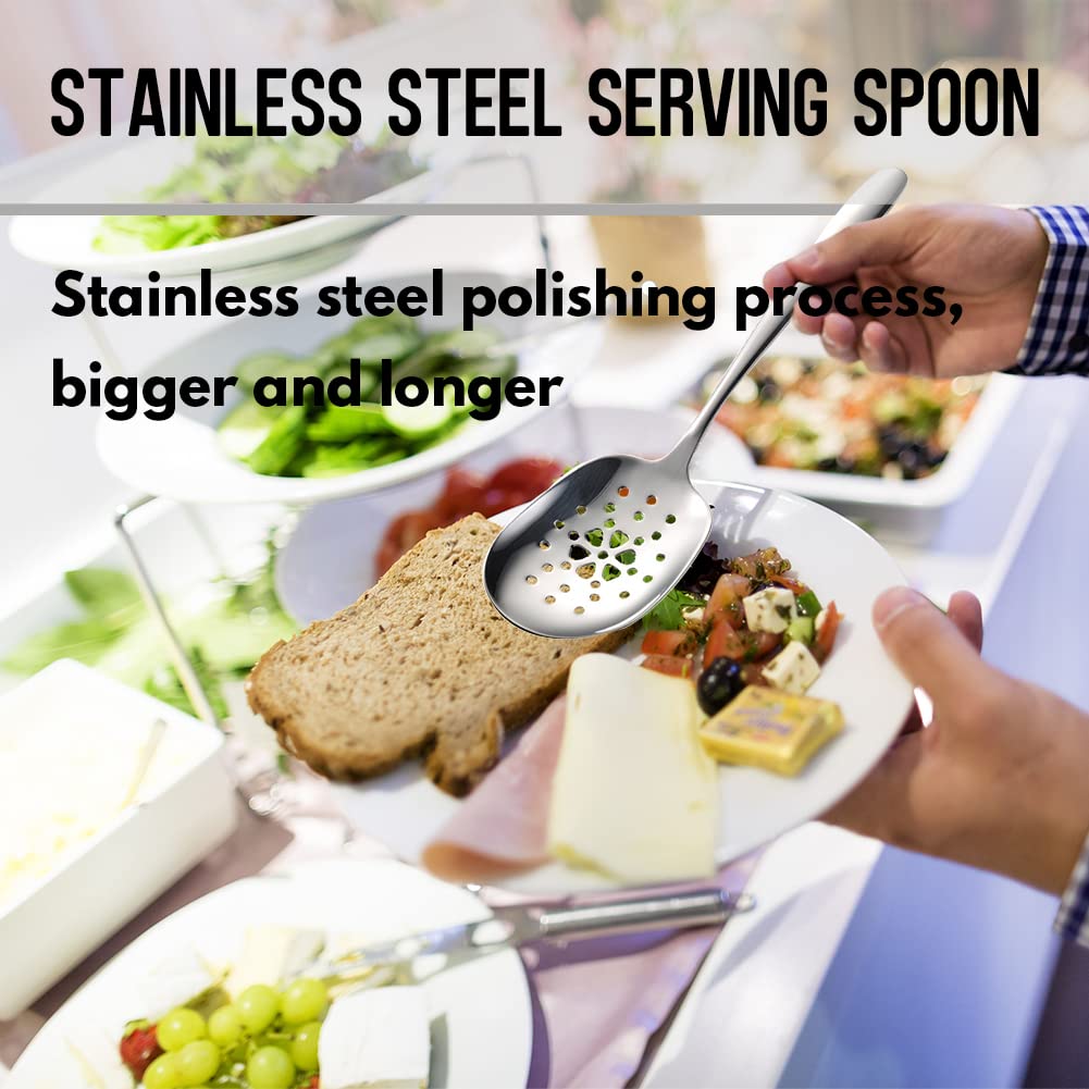 Opscheplepels van roestvrij staal,2 stuks grote lepels Opscheplepels, opscheplepels en lepels van roestvrij staal,Grote lepels,Voor familiebijeenkomsten,Hotels,Picknicks en feesten