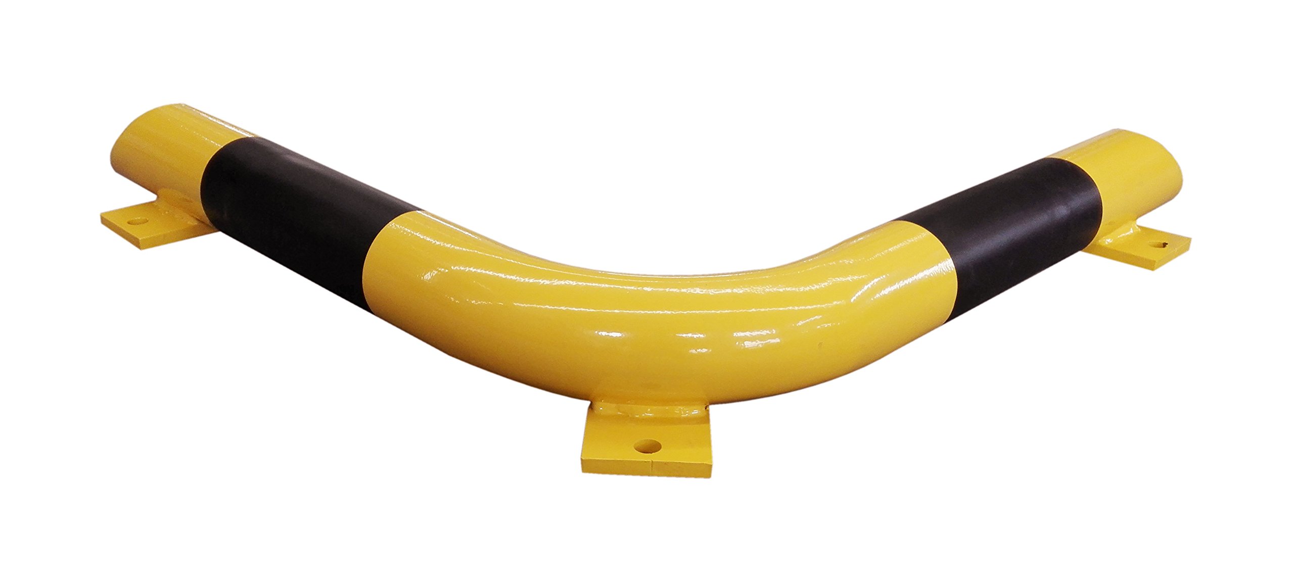RSBA-ECK Bordure de protection anti-choc, angulaire, diamètre 76 mm acier de qualité, Lxl : 638 mm x 638 mm, jaune/noir