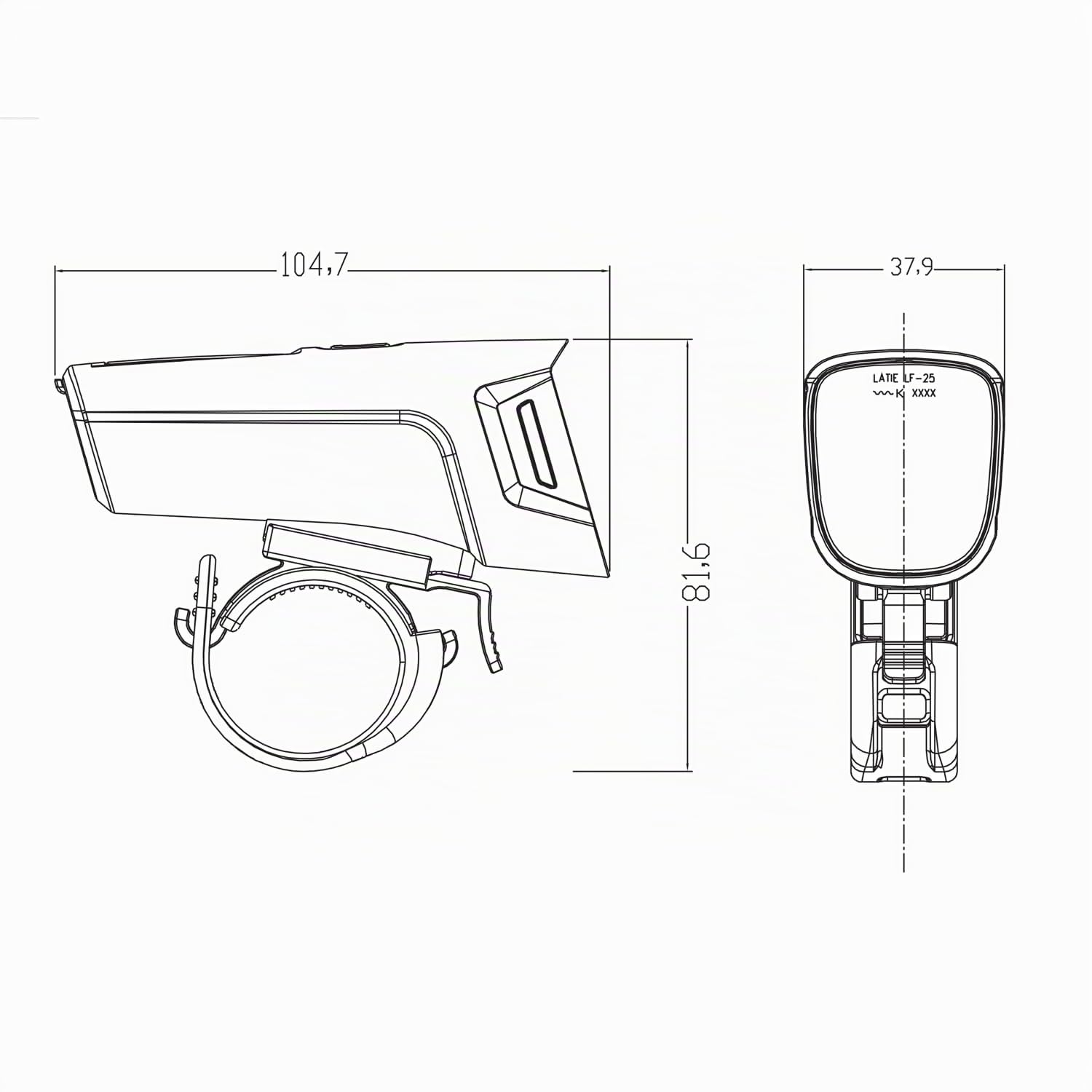 HEPHA Fahrrad Frontlicht 100 LUX mit OSRAM-LEDs，StVZO Zugelassen Fahrradlicht Vorne，IPX5 Wasserdicht Fahrradlampe, Blendfreies Design, USB Wiederaufladbar, Vier Modi, Schwarz